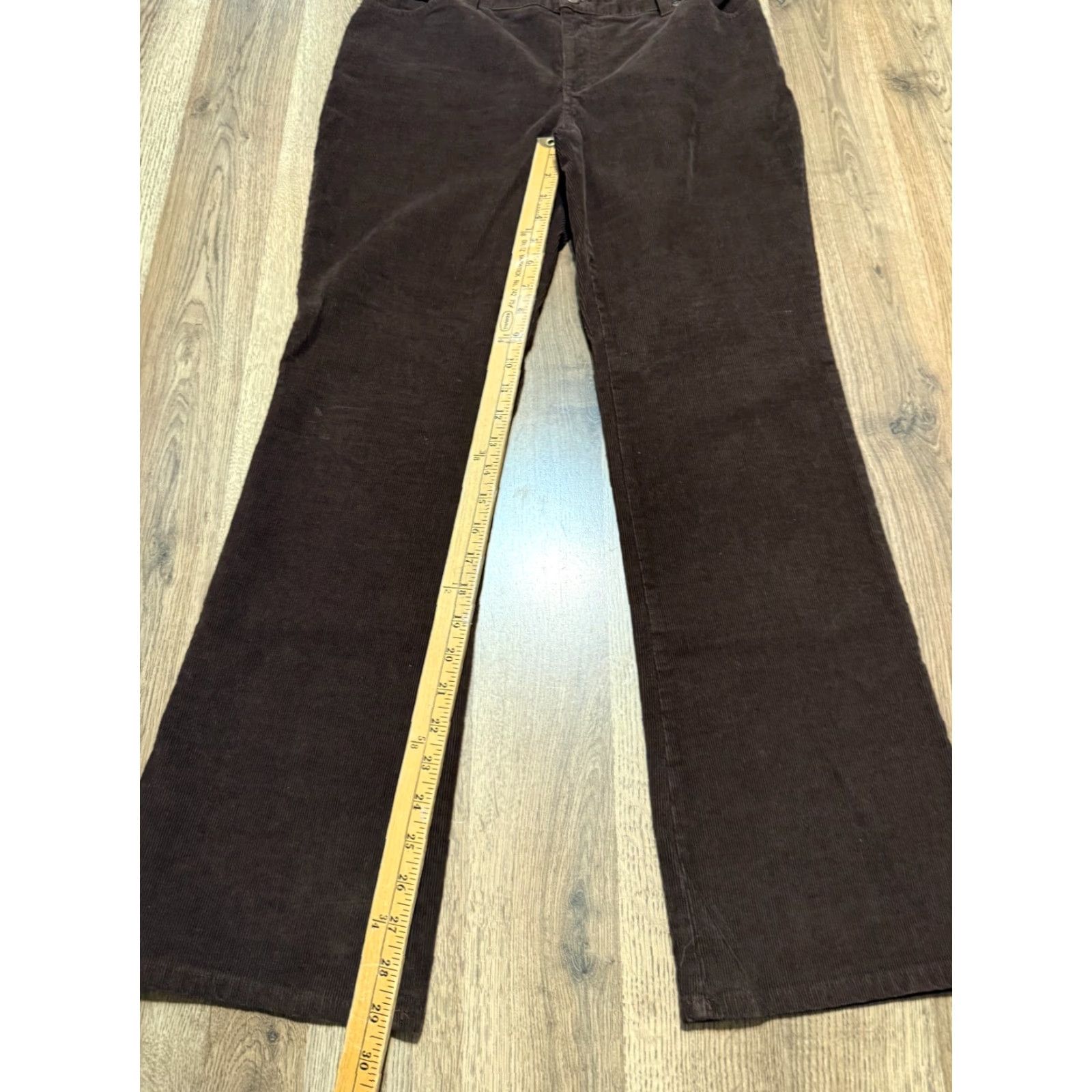 Vintage St. John's Bay Pants Womens 8 Petite Brown Corduroy Bootcut High Rise Pants Size 30" / US 8 / IT 44 - 7 Thumbnail