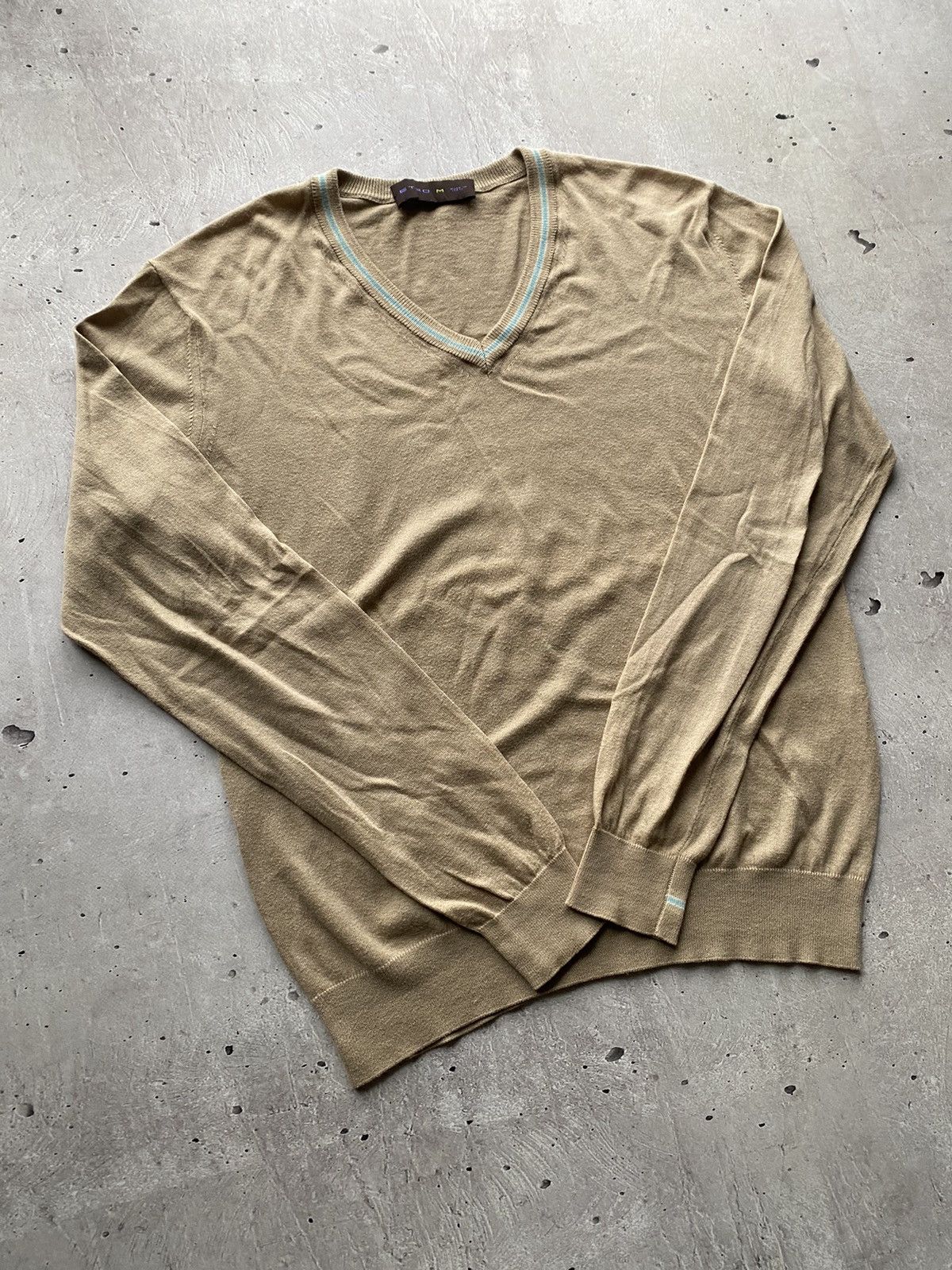 Rare Etro V-Neck Cashemere Made In Italy Sweater Vintage