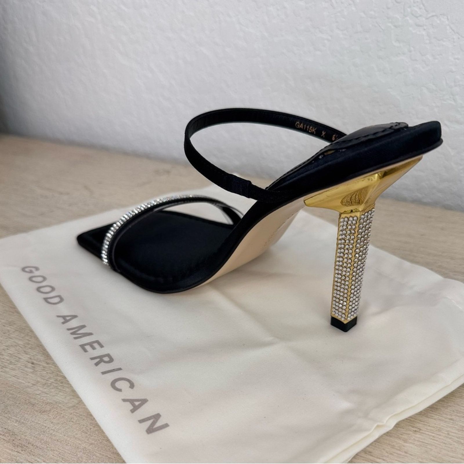 Good American Good American | Black Rhinestone Sandals Heel Size US 10 / IT 40 - 5 Thumbnail
