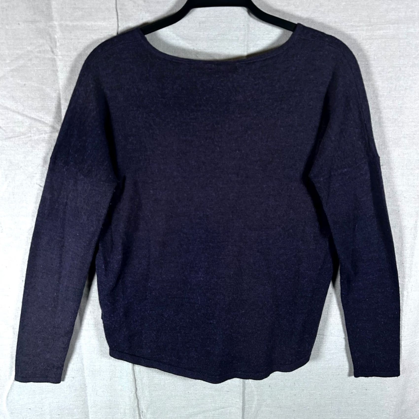 Vintage The Limited Womens Large Purple Merino Wool Blend Long Sleeve Knit Sweater Top Size L / US 10 / IT 46 - 3 Thumbnail