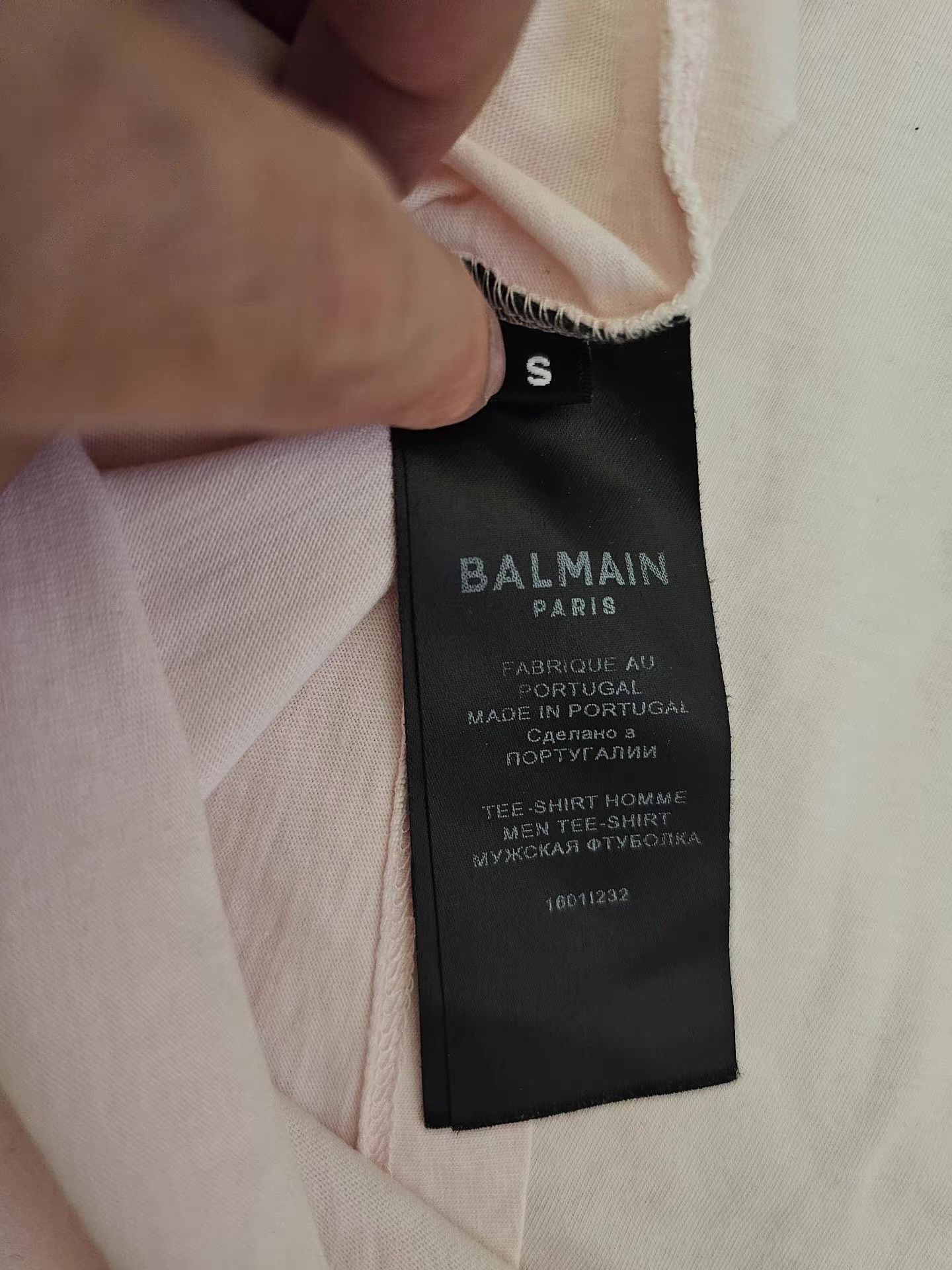 Balenciaga Balmain Light Pink Short Sleeve T-shirt, Size US S / EU 44-46 / 1 - 6 Thumbnail