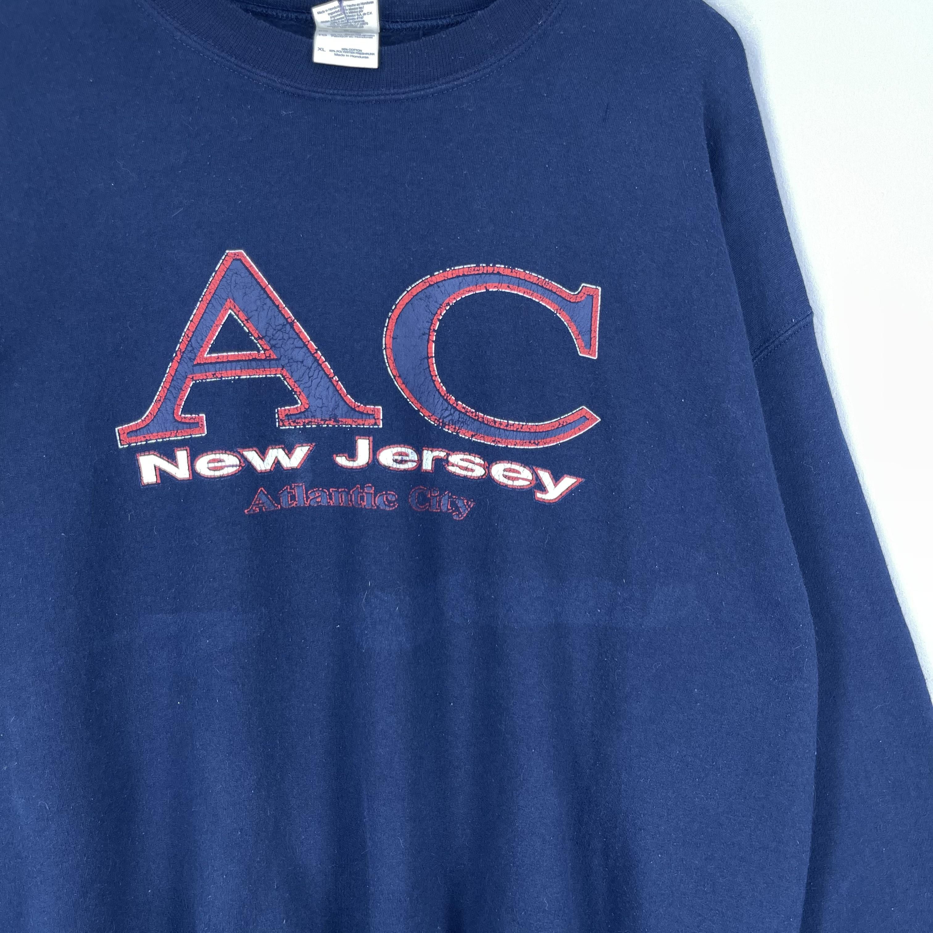 Vintage Vintage Y2K ATLANTIC CITY Spellout Printed Sweatshirt Size US XL / EU 56 / 4 - 4 Thumbnail
