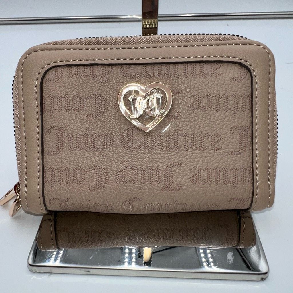 Juicy Couture Juicy Couture Double Zip Bifold Beige Wallet Size ONE SIZE - 1 Thumbnail