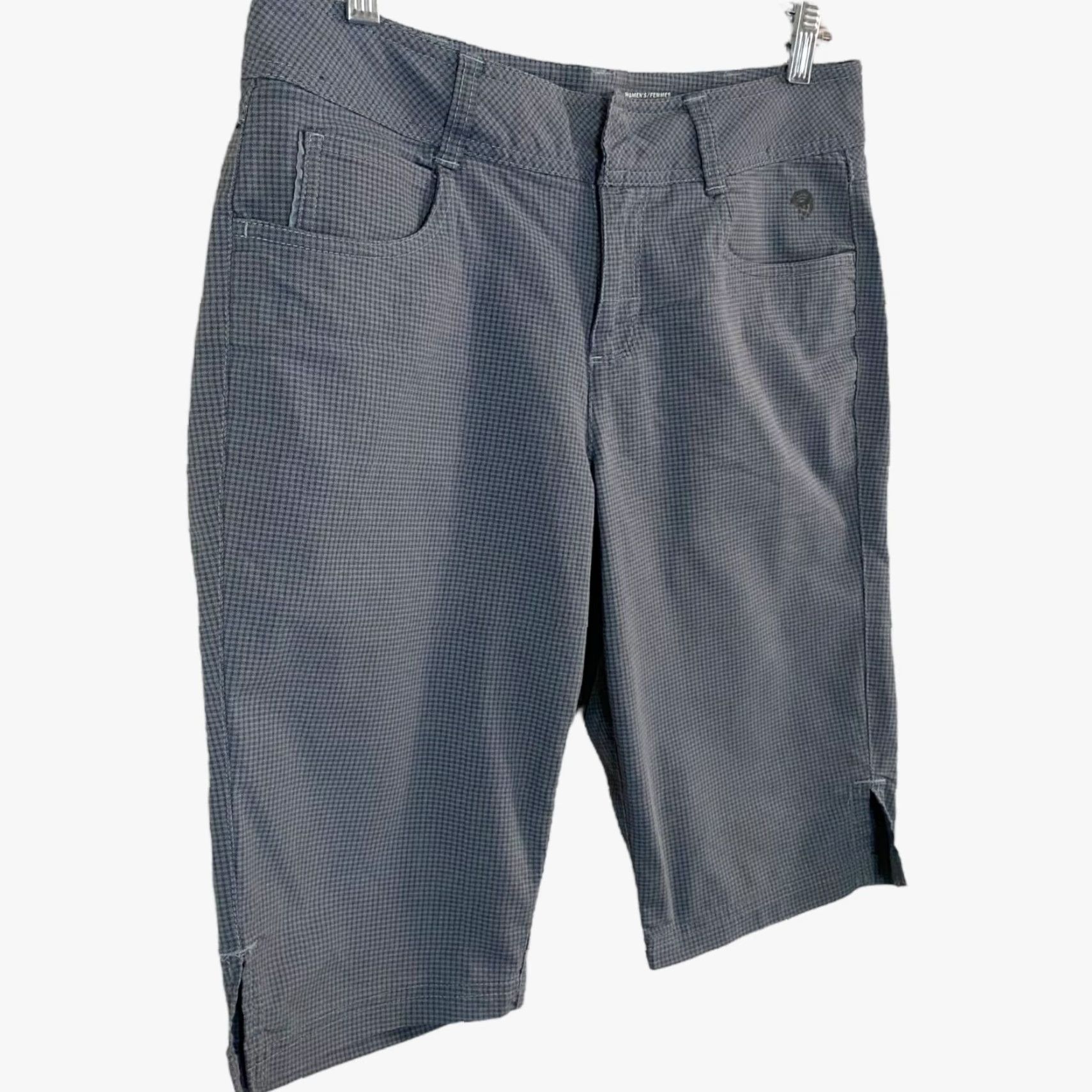 Mountain Hardwear Mountain Hardwear Wandering Bermuda Shorts Women's 4 Gray Plaid Hiking Outdoors Size 27" / US 4 / IT 40 - 3 Thumbnail