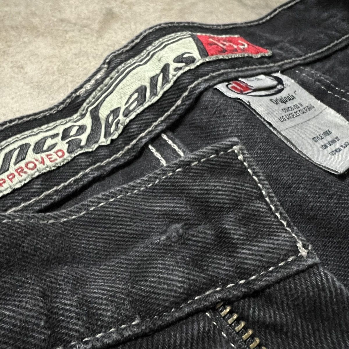 JNCO × Southpole × Vintage Vintage 2000’s JNCO Black BAGGY Wide-Leg Denim Jeans Size US 32 / EU 48 - 10 Thumbnail