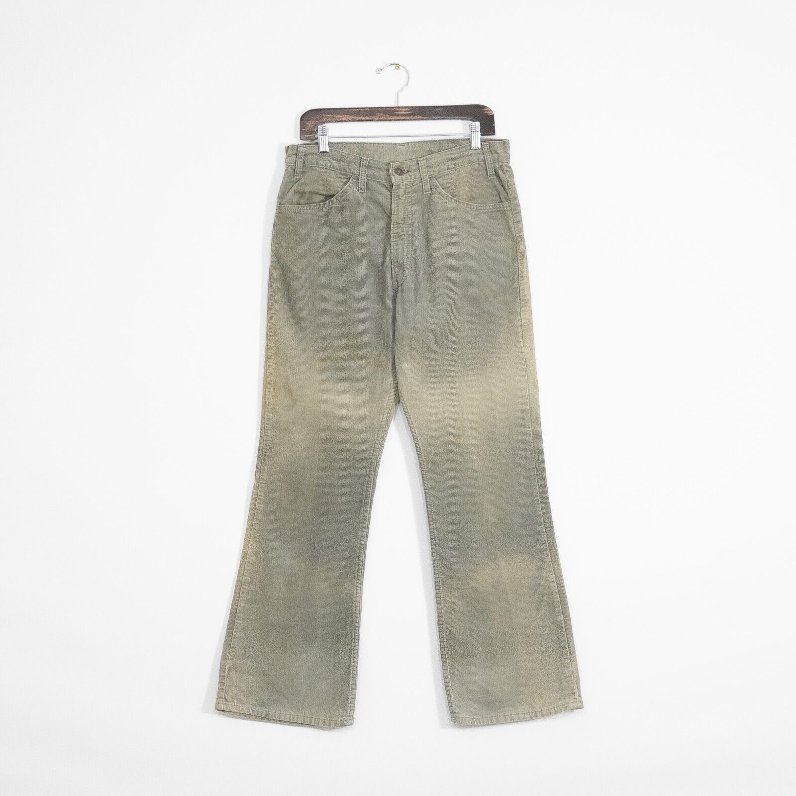 Levi's × Vintage Vtg 70s Levis 646 Corduroy Pants 32x30 - Flared Bell Bottoms Size US 30 / EU 46 - 1 Thumbnail