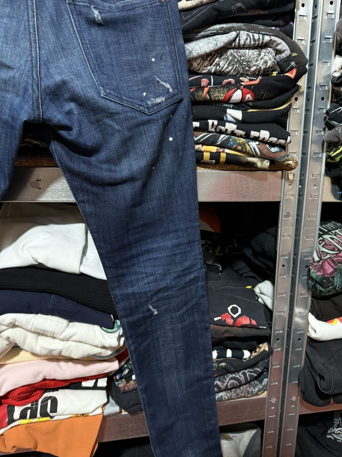 Dsquared2 Rare Luxury Dsquared2 Distressed Denim Navy Jeans Y2K Hype Size US 28 / EU 44 - 10 Thumbnail