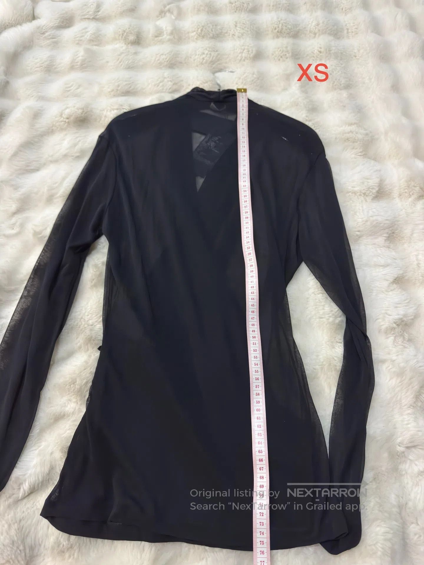 Saint Laurent Paris Saint Laurent Paris Deeply pleated V-neck sheer tank top| Size US XS / EU 42 / 0 - 7 Thumbnail