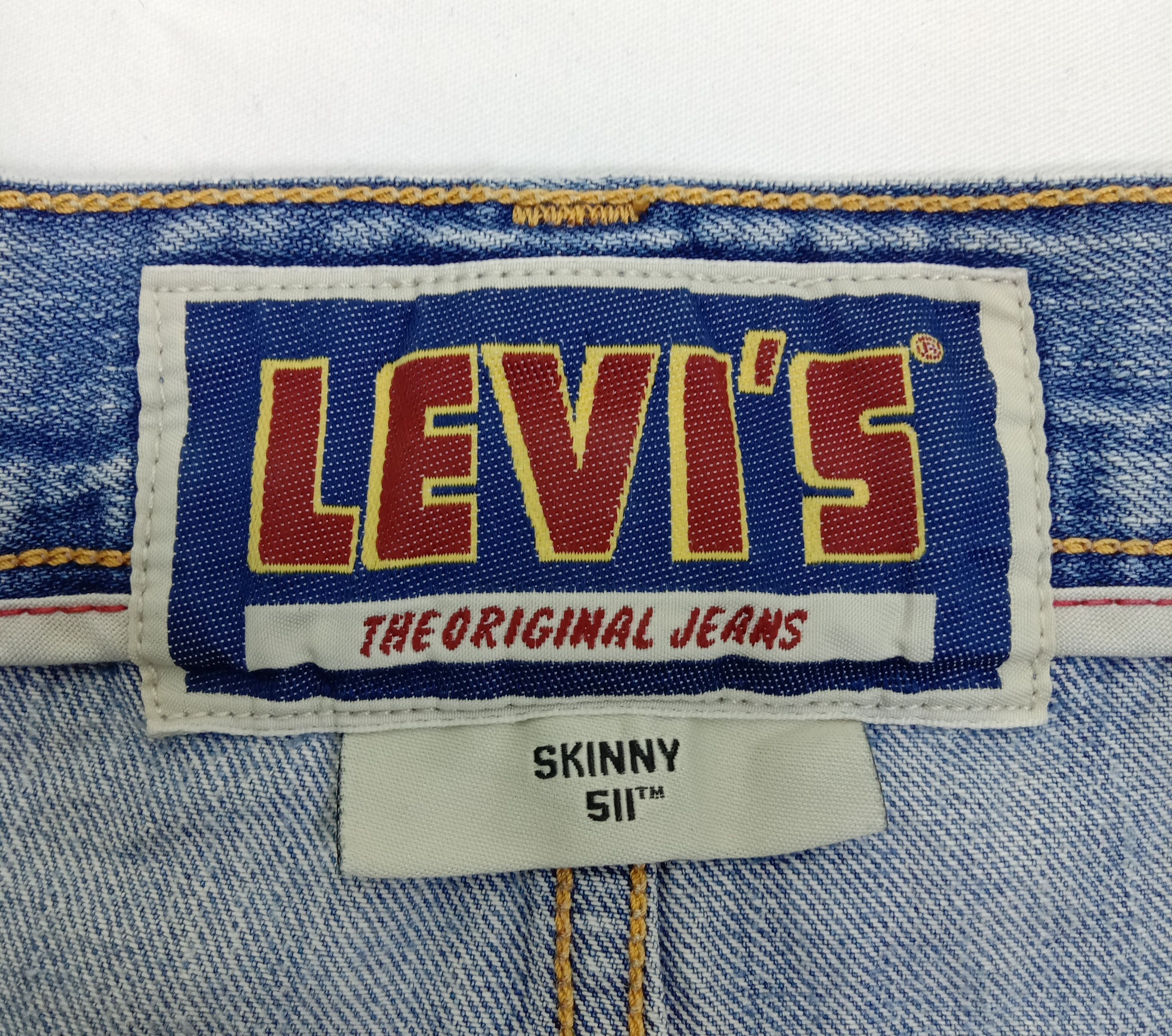 Levi's Vintage Levi's 511 Skinny Jeans Blue Wash Denim Size US 38 / EU 54 - 13 Thumbnail