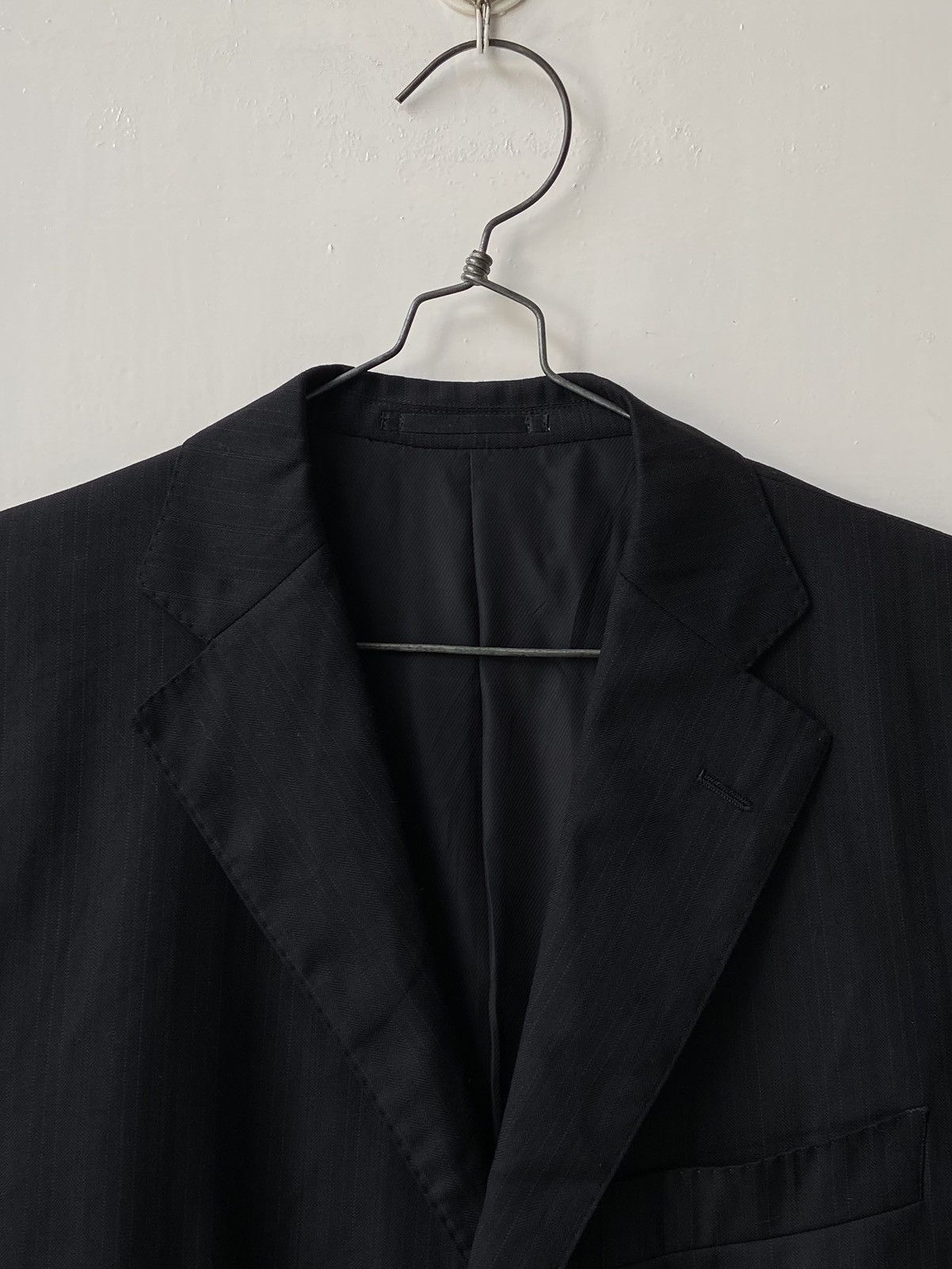 Loro Piana LORO PIANA VISARUNO Black Suit Size 50L - 4 Thumbnail