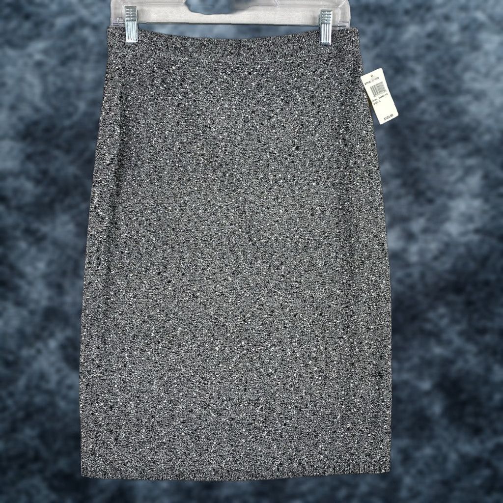 Vintage VINTAGE Adrienne Vittadini Womens Skirt L Black Sweater Knit Pull On Pencil NWT Size L / US 10 / IT 46 - 1 Thumbnail