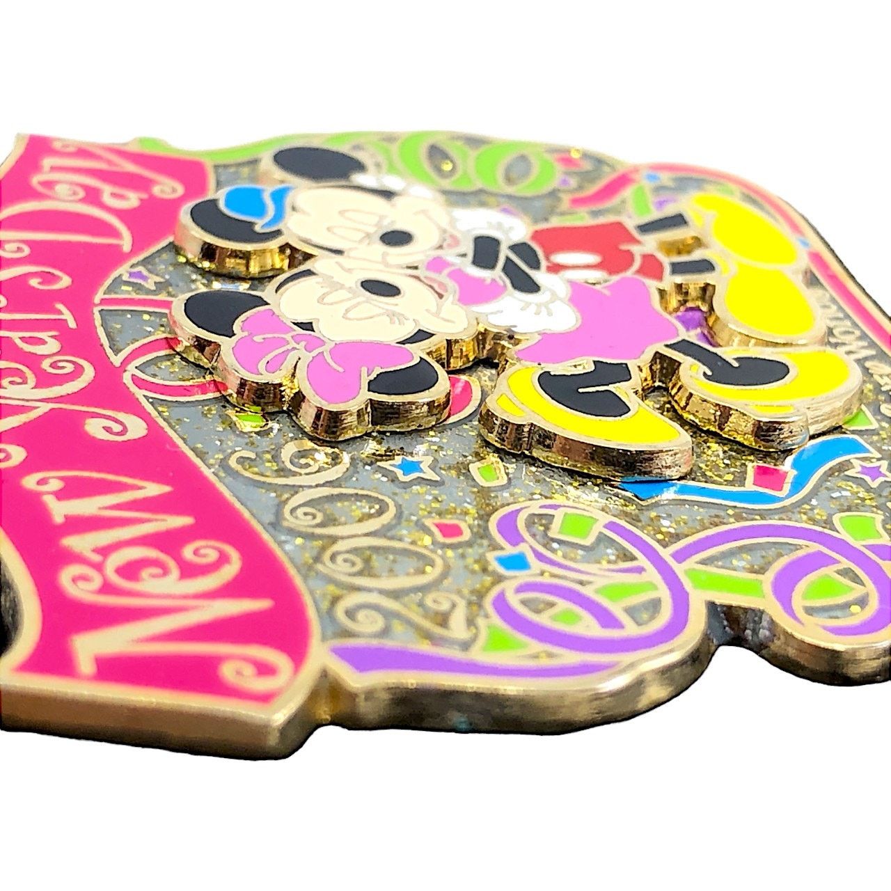 Disney Disney New Years Day 2006 Minnie & Mickey Glitter Pin 7,500 Size ONE SIZE - 7 Thumbnail