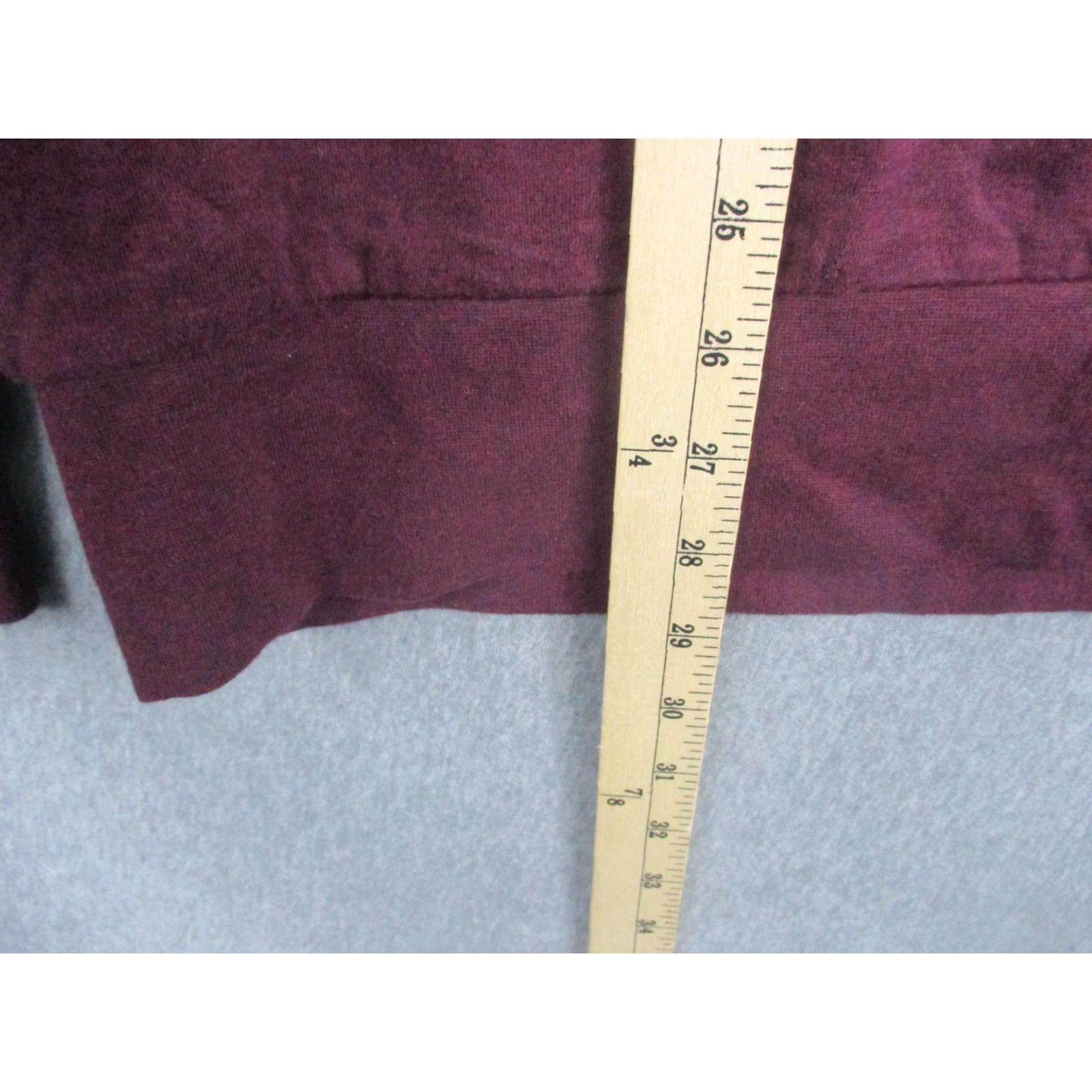 Polo Ralph Lauren VINTAGE Polo Ralph Lauren Sweater Mens Large Burgundy Gray Stripe Quarter Zip Pullover Size US L / EU 52-54 / 3 - 5 Thumbnail