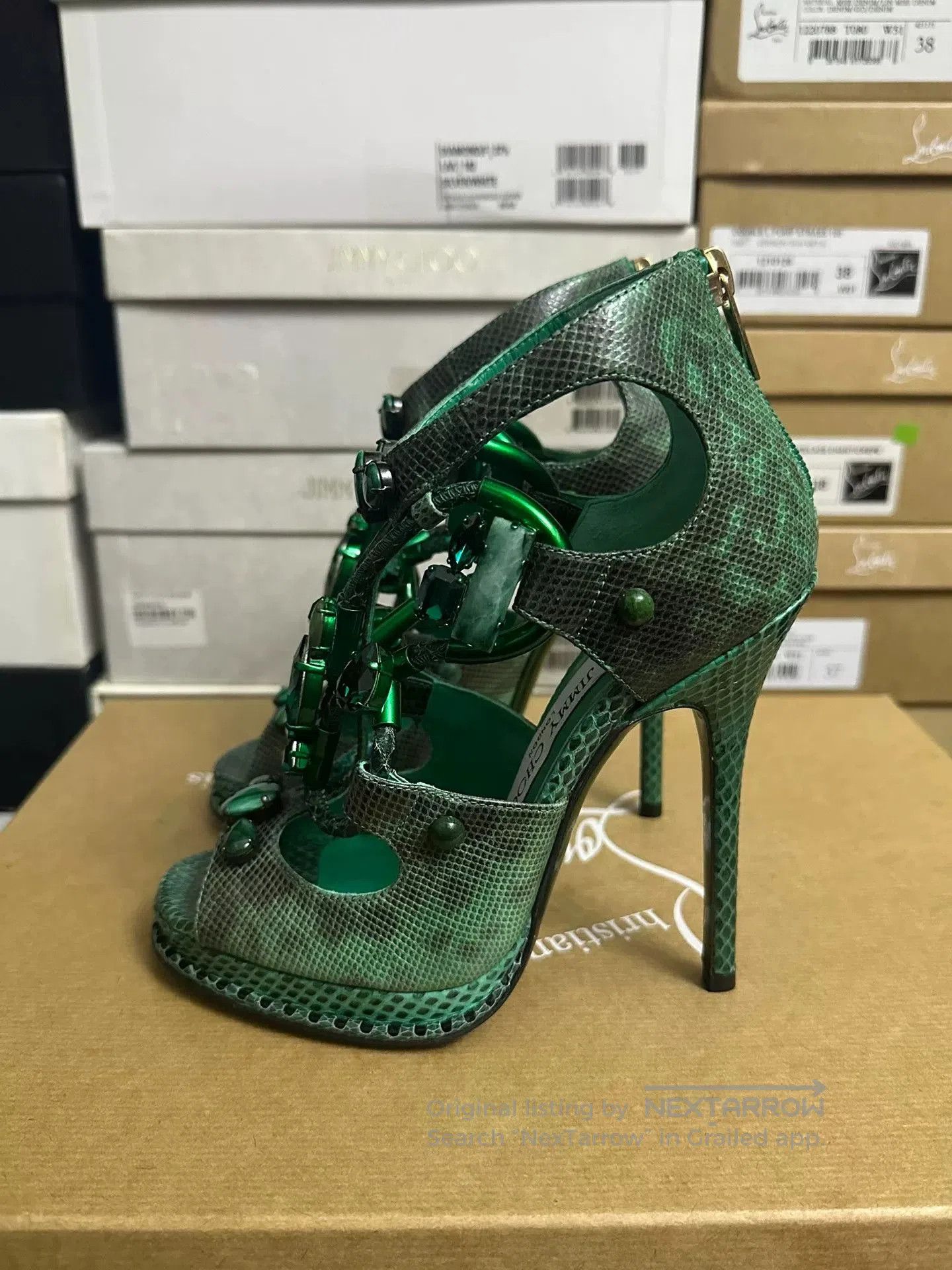 Jimmy Choo Jimmy Choo Emerald High Heels. Size US 4 / IT 34 - 4 Thumbnail