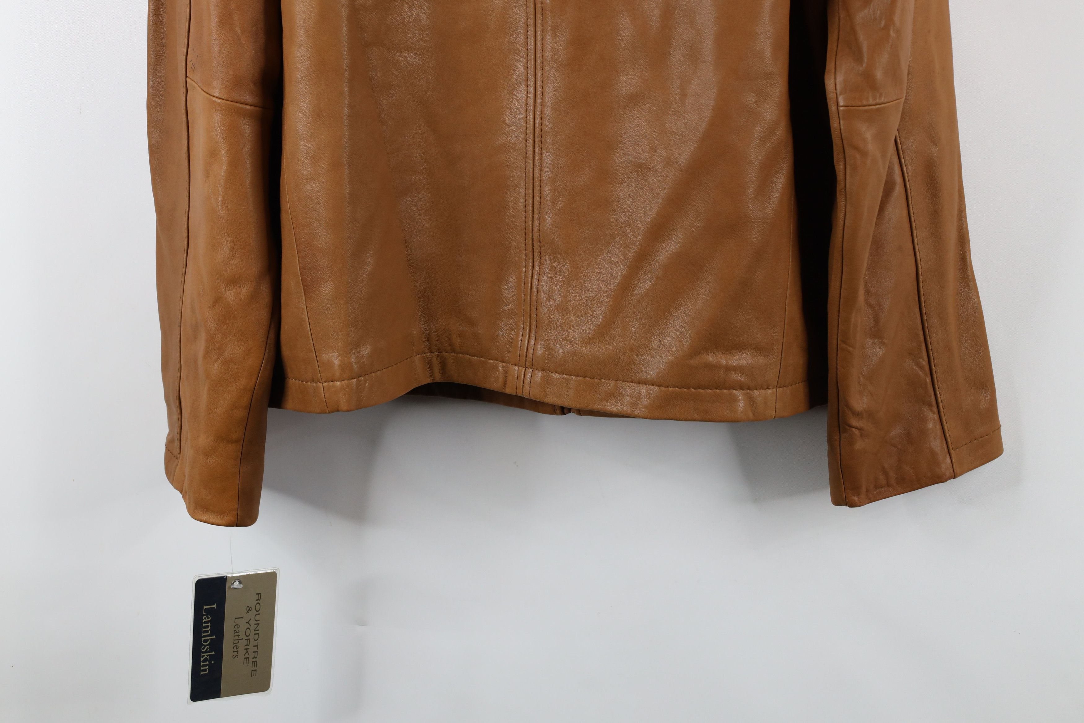 Vintage Deadstock Vintage 90s Streetwear Leather Jacket Brown Size US L / EU 52-54 / 3 - 17 Thumbnail