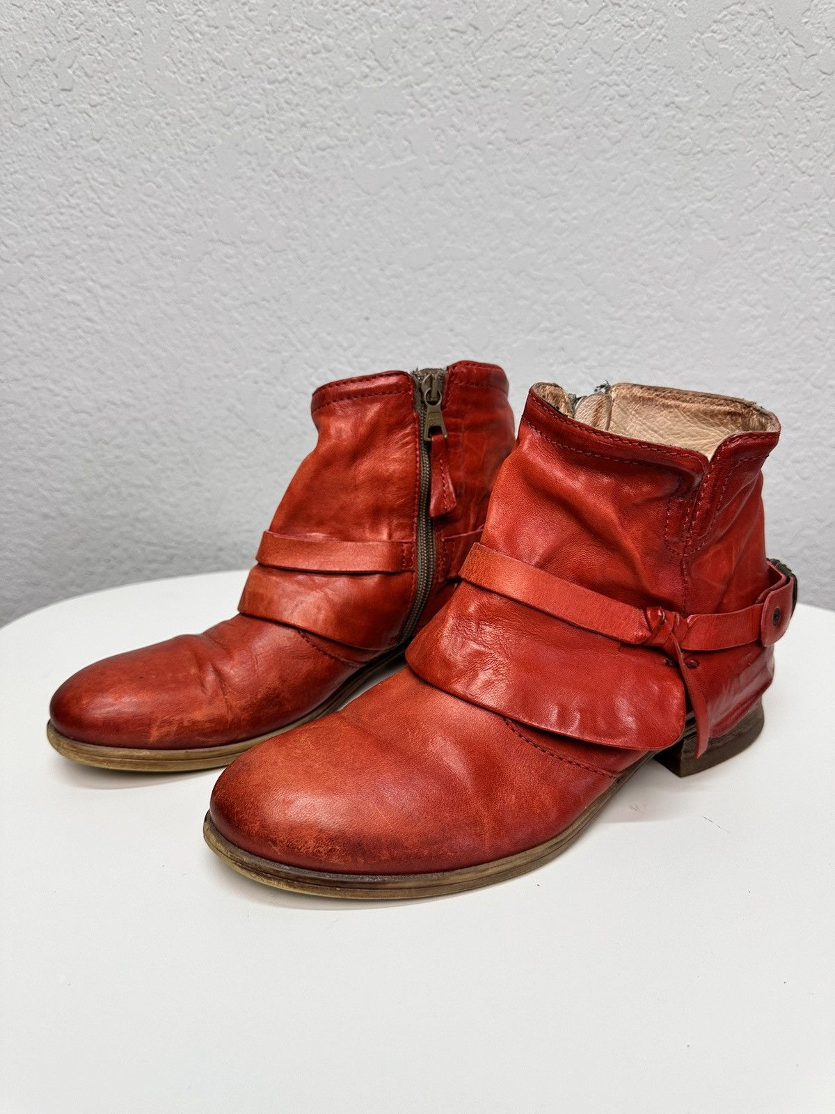 RARE LEATHER BOOTS RICK OWENS STYLE AVANT-GARDE SUIDE Guidi