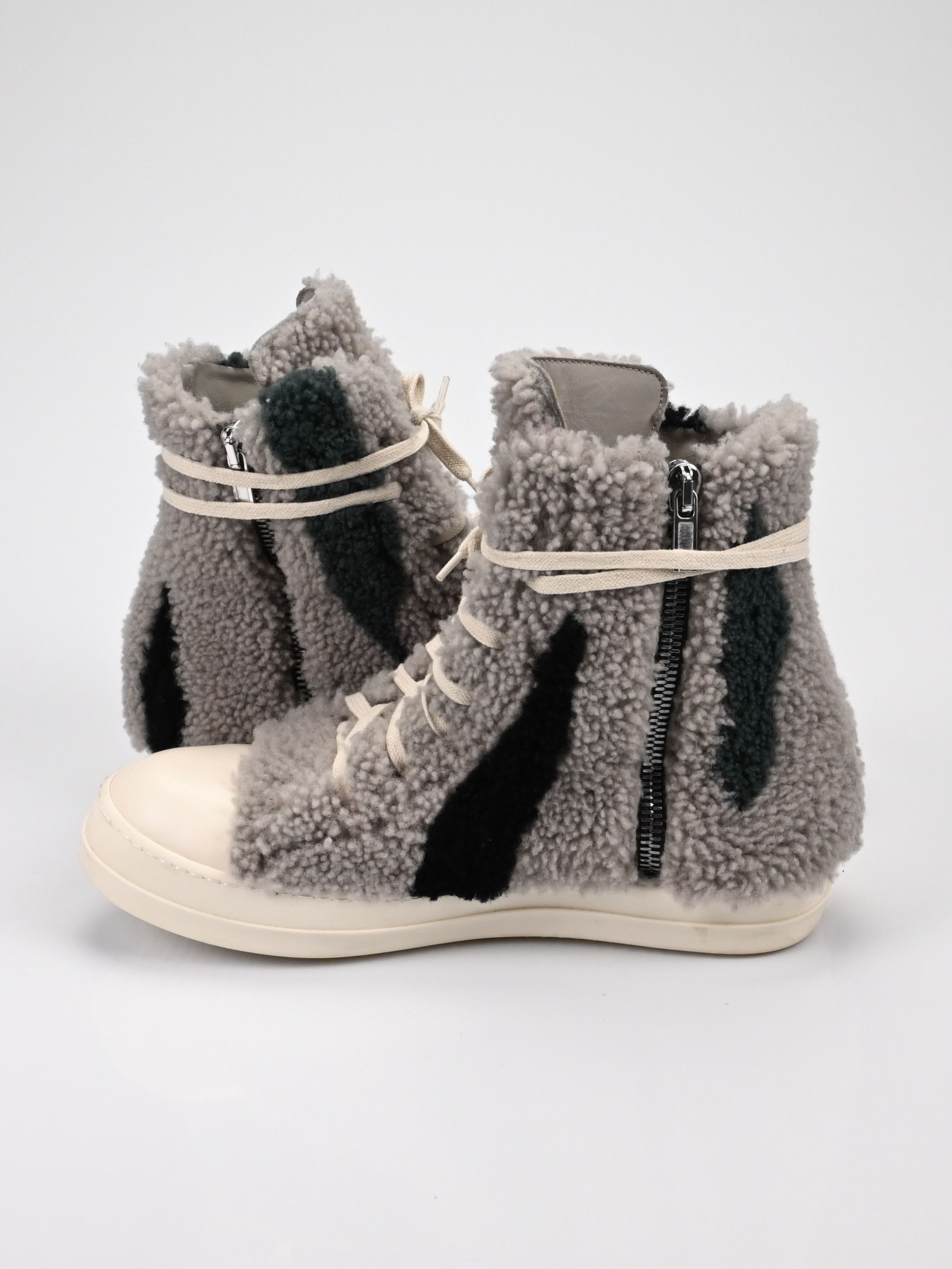Rick Owens Shearling Zebra Ramones Size US 11 / EU 44 - 6 Thumbnail