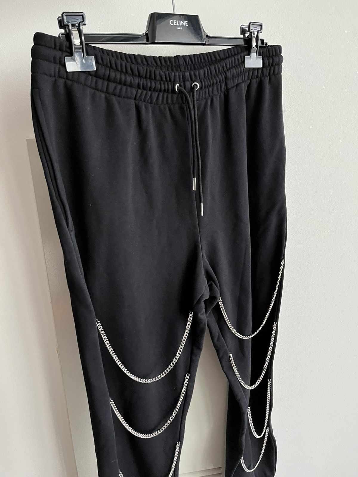 Celine × Hedi Slimane Super Runway RARE Celine By Hedi Chain Sweatpants Brand New Size US 35 - 8 Thumbnail