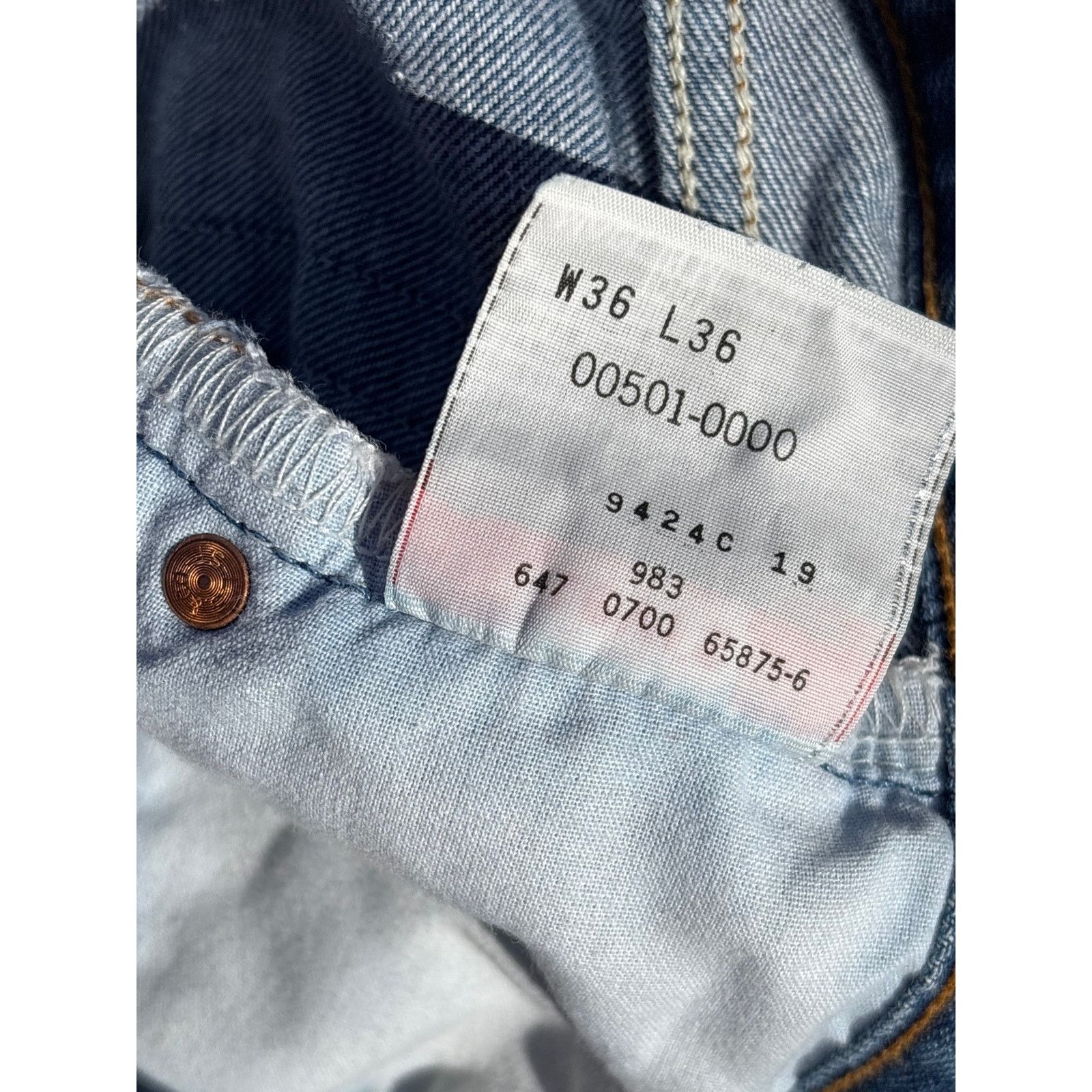 Levi's Vintage Y2K Levi’s 501-0000 XX button fly jeans 36x36(33x33) Size US 33 - 5 Thumbnail
