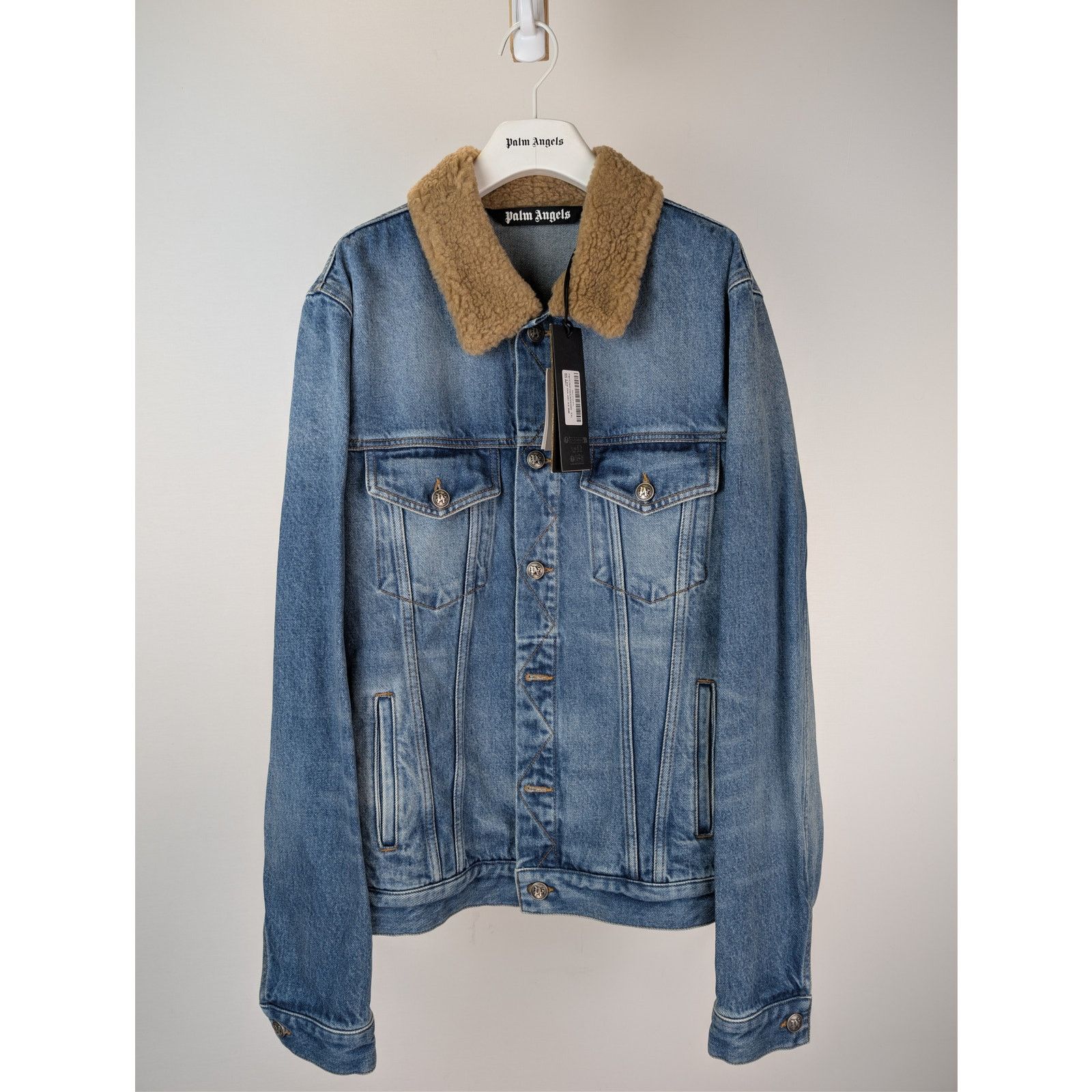 Palm Angels o1rshd1 Bear in Mind Denim Jacket in Blue / Brown Size US XXL / EU 58 / 5 - 3 Thumbnail
