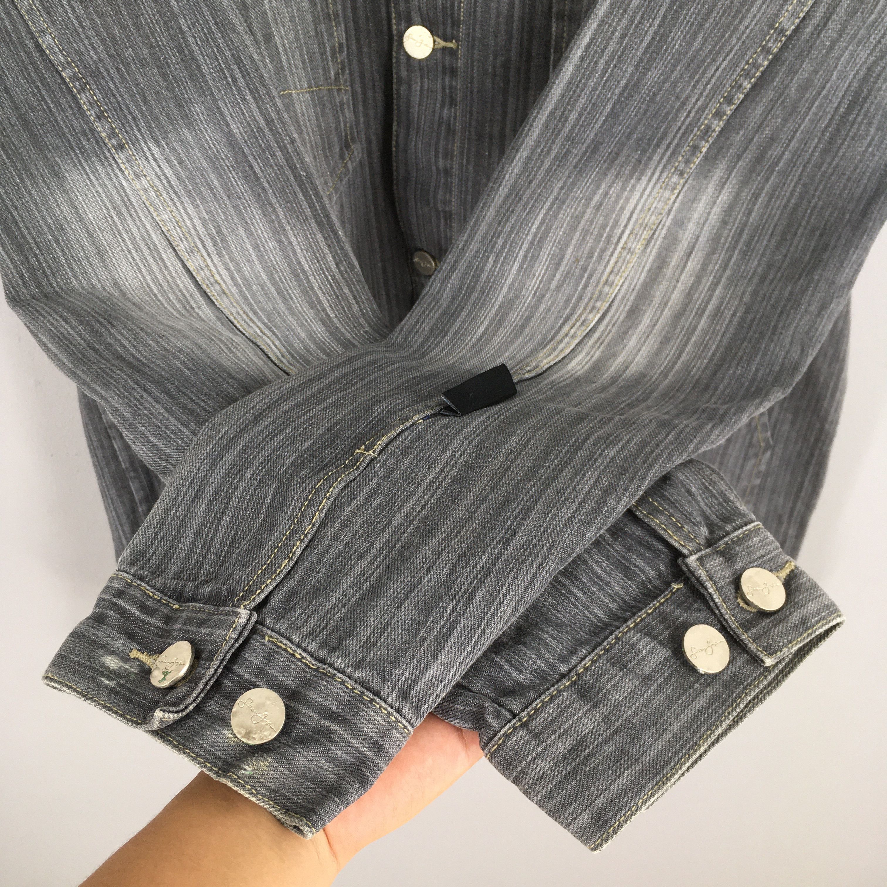 Sean John Vintage 90s Sean John Gray Jeans Workers Jacket 2XLarge Size US XXL / EU 58 / 5 - 5 Thumbnail