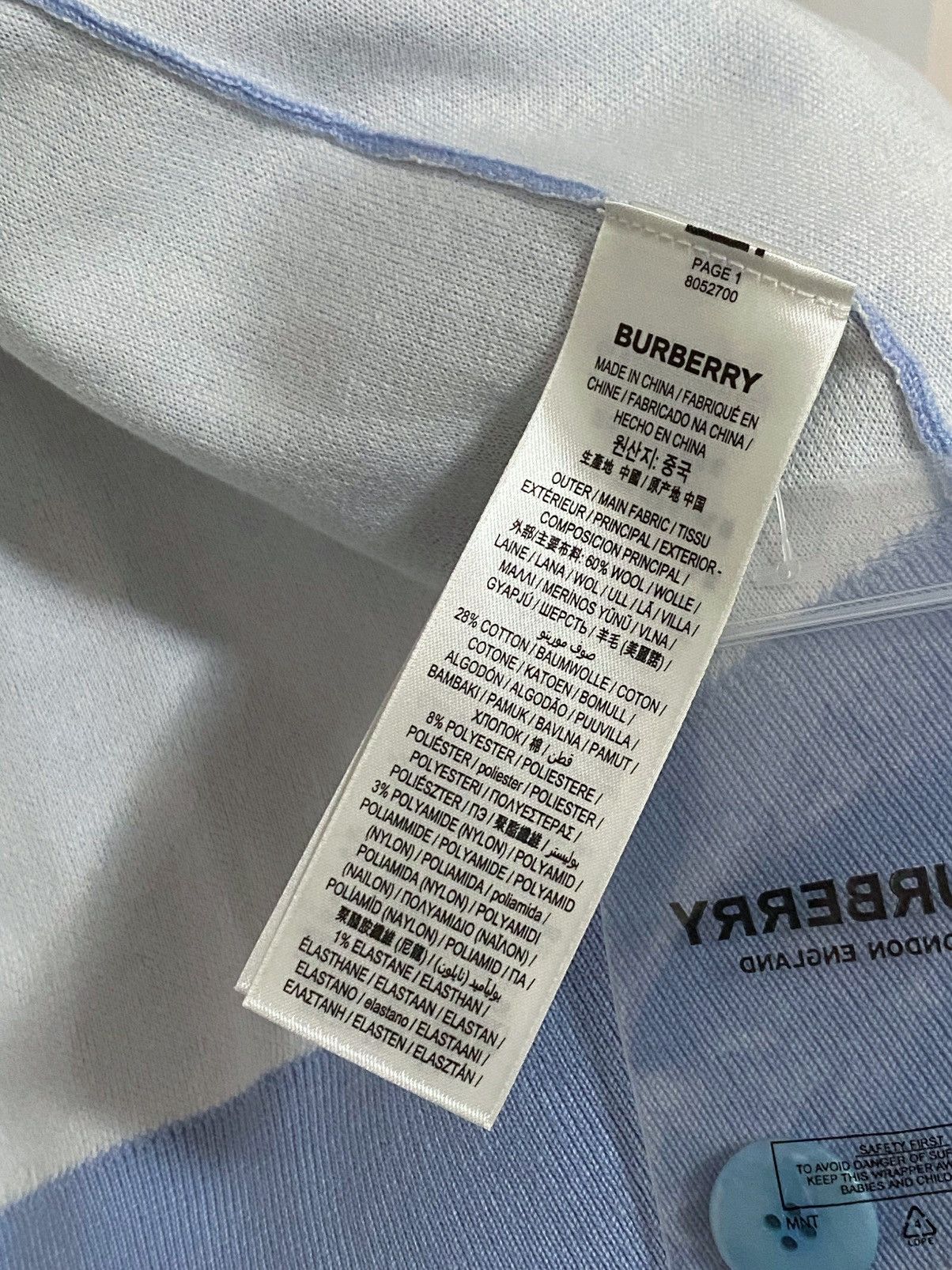 Burberry Burberry Square Wool Blend Jacquard Cardigan size L Size L / US 10 / IT 46 - 11 Thumbnail