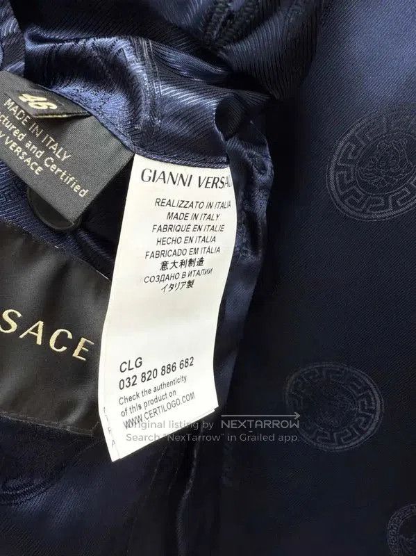 Versace Versace Black Wool Long Sleeve Men's Coat . Size US M / EU 48-50 / 2 - 8 Thumbnail