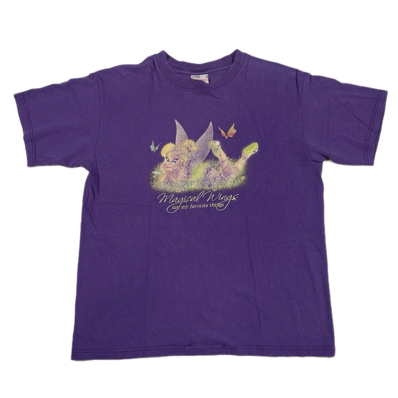 Disney × Vintage Vintage Y2K Disney Tinkerbell Magical Wings T Shirt Purple Size US M / EU 48-50 / 2 - 1 Thumbnail