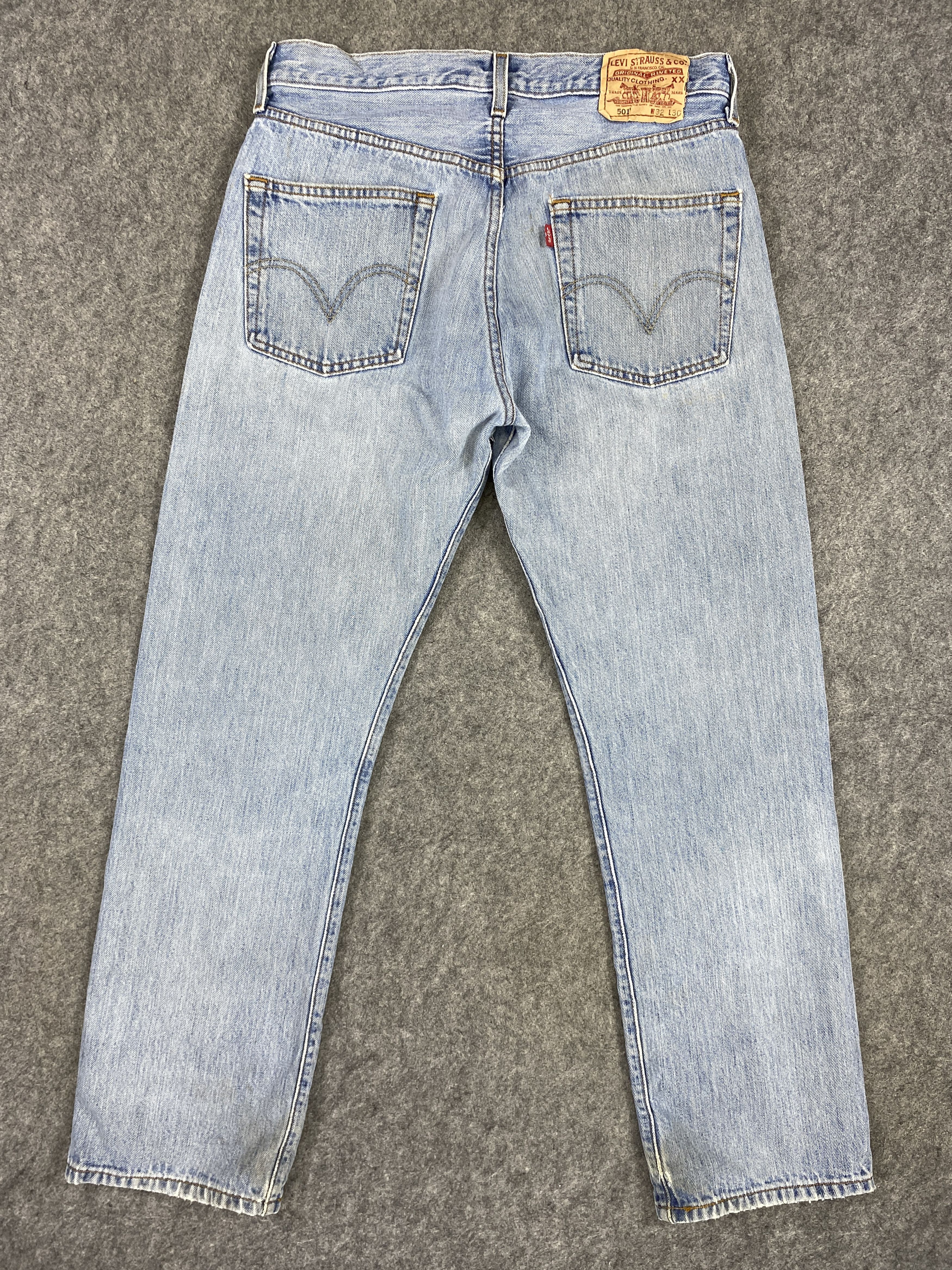 If Six Was Nine Mid Blue Vintage Levi's 501 Jeans 31x29.5 Denim -JN1578 Size US 31 - 2 Thumbnail
