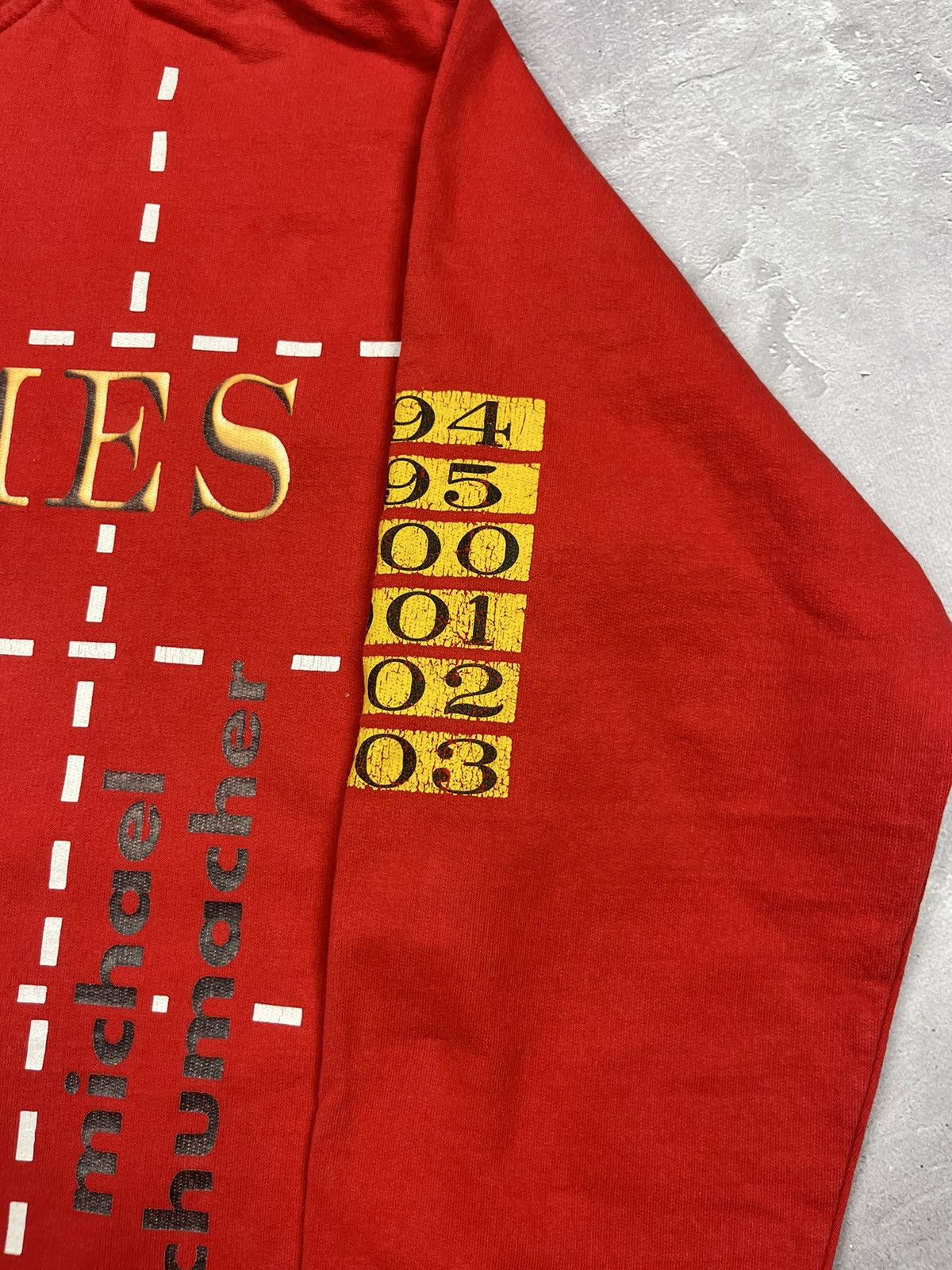 Formula 1 Formula Uno Michael Schumacher Racing Red Hoodie Ferrari Size US XL / EU 56 / 4 - 7 Thumbnail