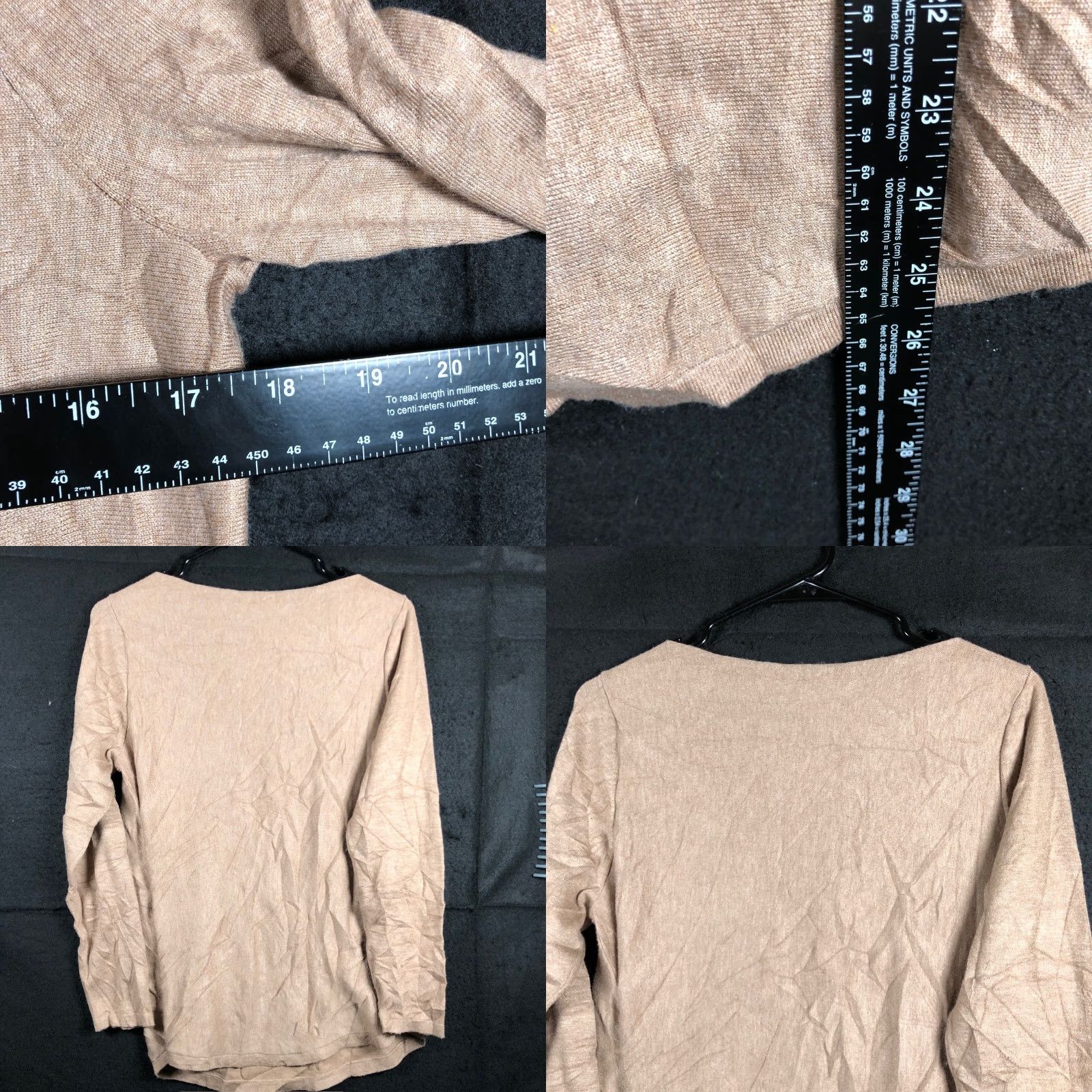 Vintage Chico's Womens Sweater Brown Popover Long Sleeve Rayon Blend Lightweight 1 (M) Size M / US 6-8 / IT 42-44 - 8 Thumbnail