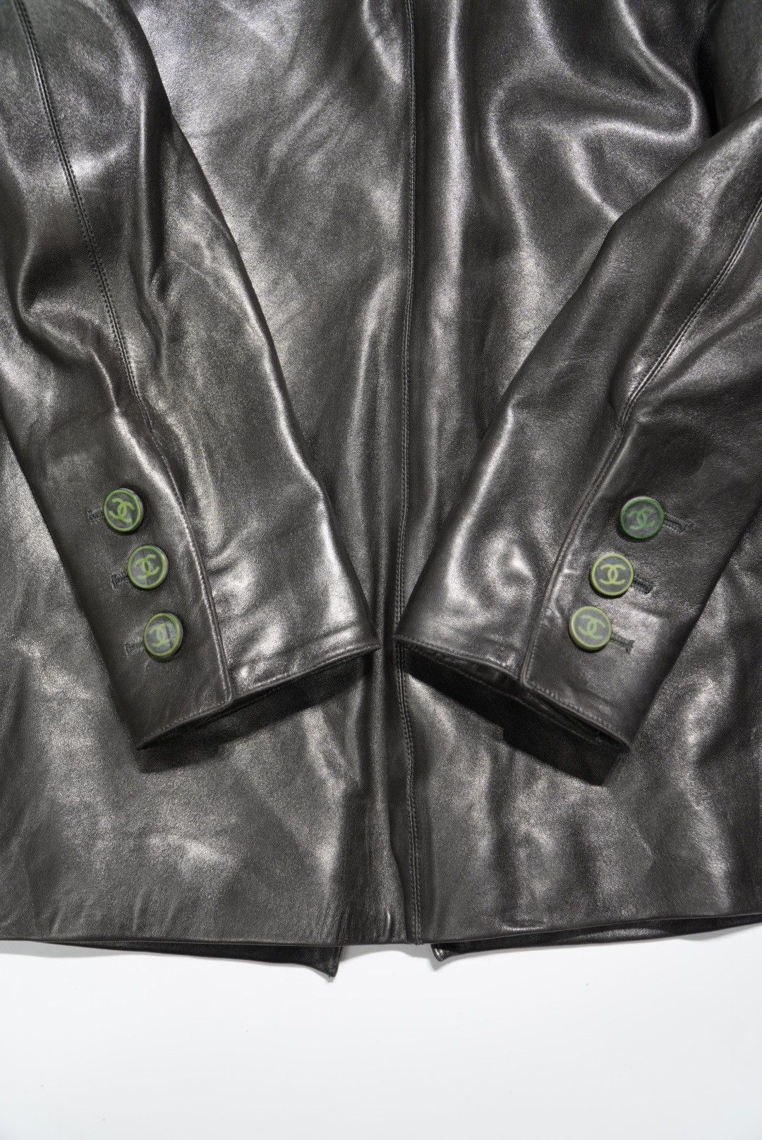 Chanel Chanel Black Leather Jacket Size S / US 4 / IT 40 - 10 Thumbnail