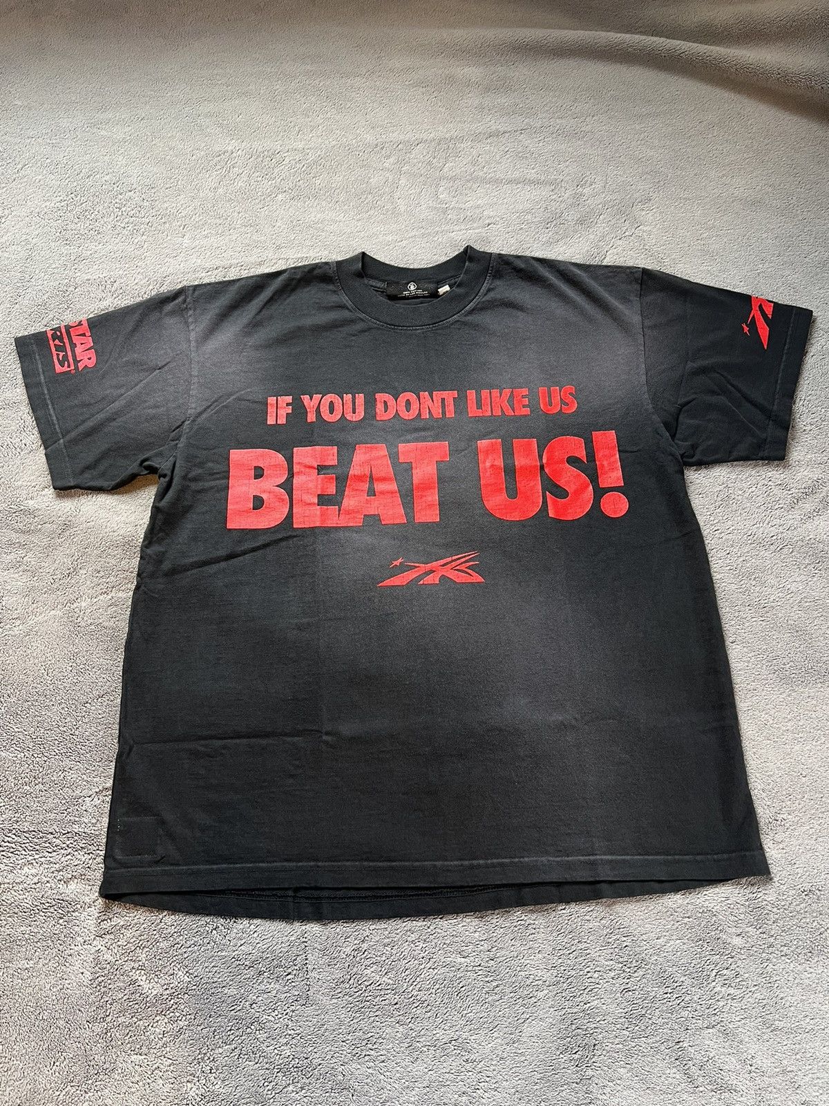 image of Hellstar Beat Us! Tee Black, Men's (Size Large)