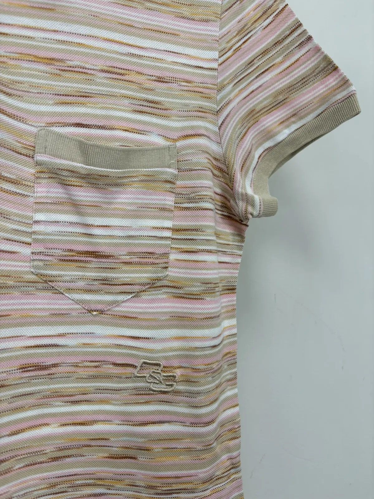 Dolce & Gabbana × Vintage Vintage Dolce & Gabbana Women’s Classic Striped Polo Shirt Size M / US 6-8 / IT 42-44 - 3 Thumbnail