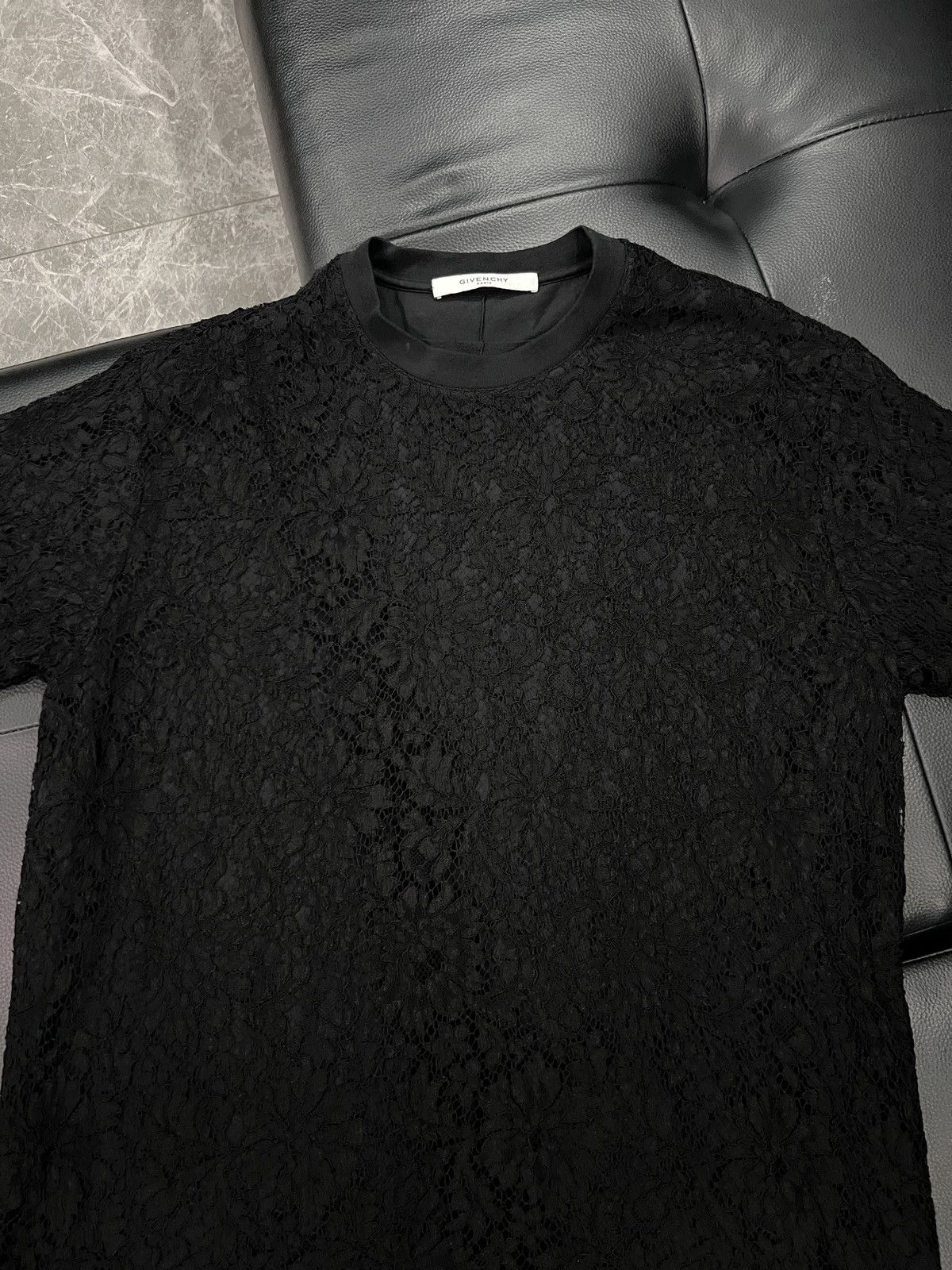 Givenchy Givenchy by Riccardo Tisci FW16 Lace Panel Sheer T-Shirt Size US S / EU 44-46 / 1 - 3 Thumbnail