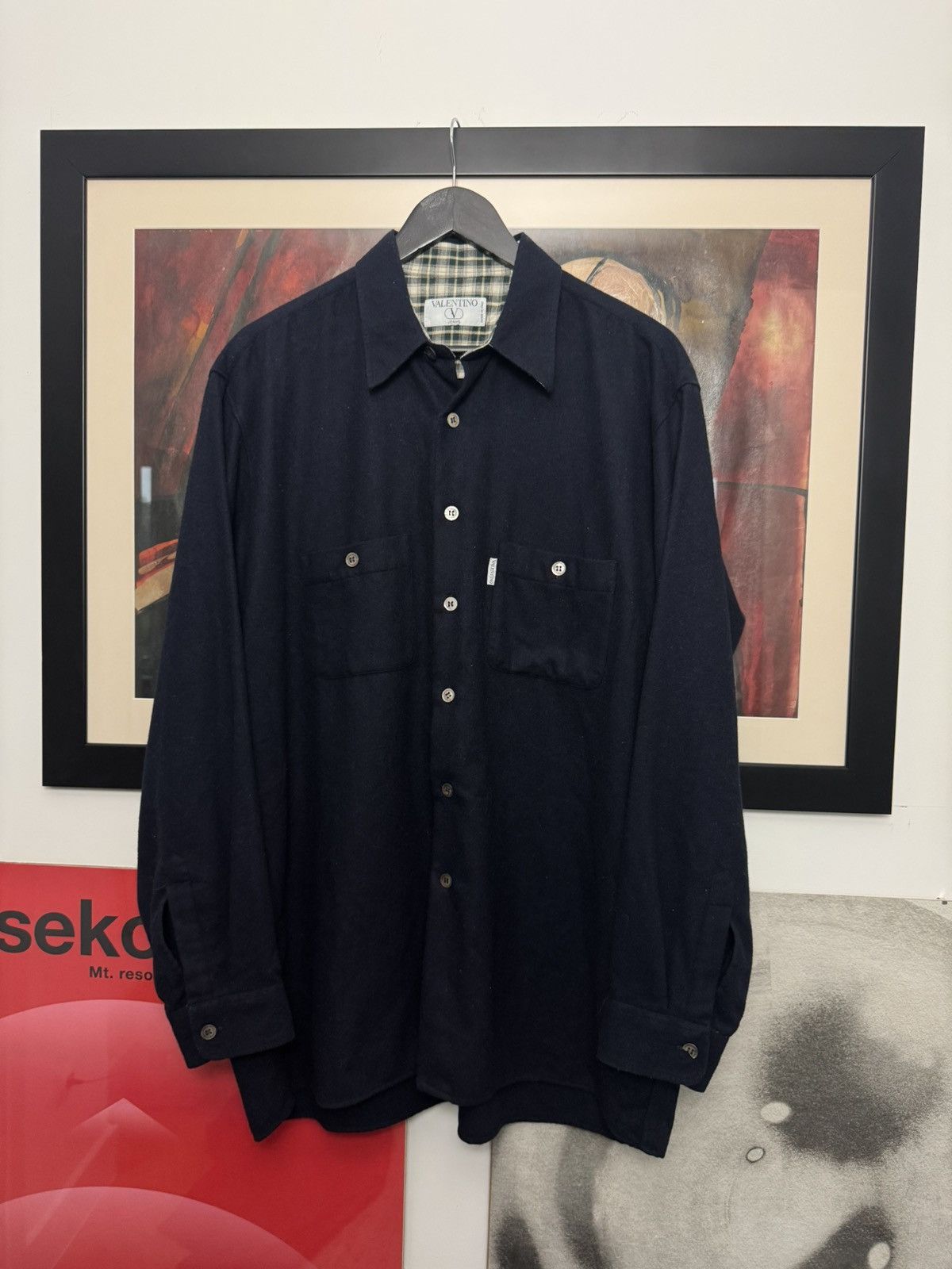 Valentino Vintage VALENTINO Wool Overshirt Luxury Button Up High End Size US L / EU 52-54 / 3 - 1 Thumbnail