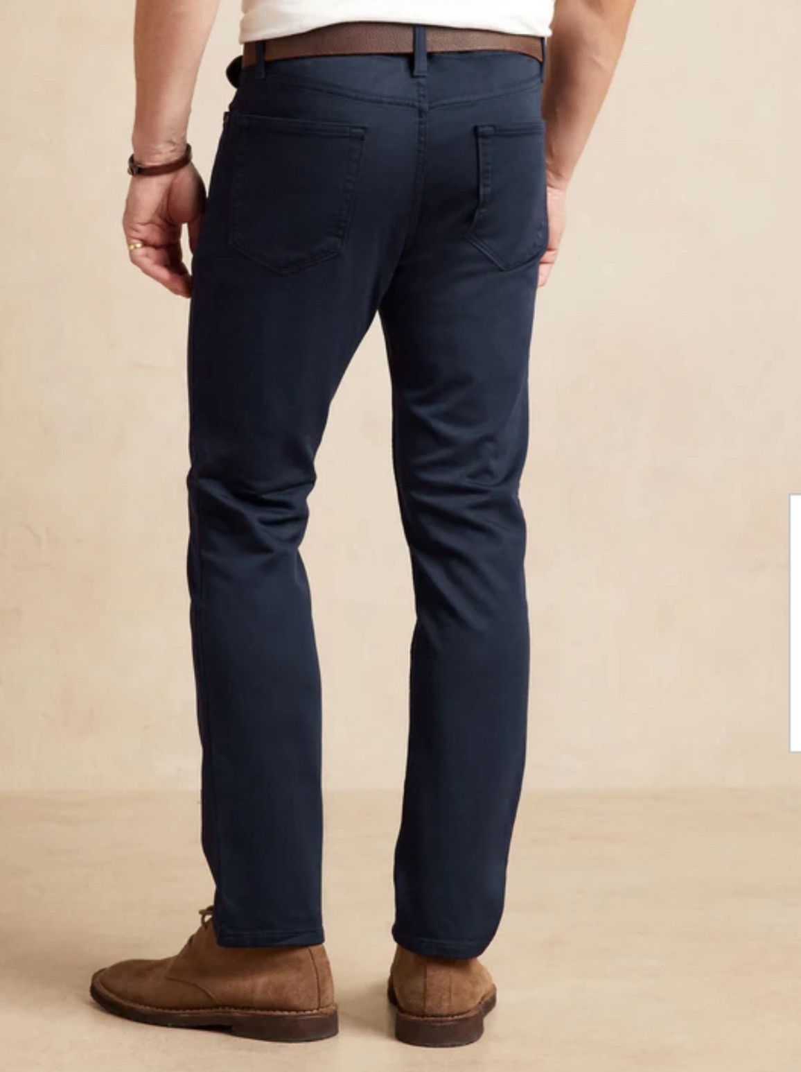 Banana Republic Banana Republic Chino Slim Fit Traveler Pant Navy Blue 30x32 Size US 30 / EU 46 - 8 Thumbnail