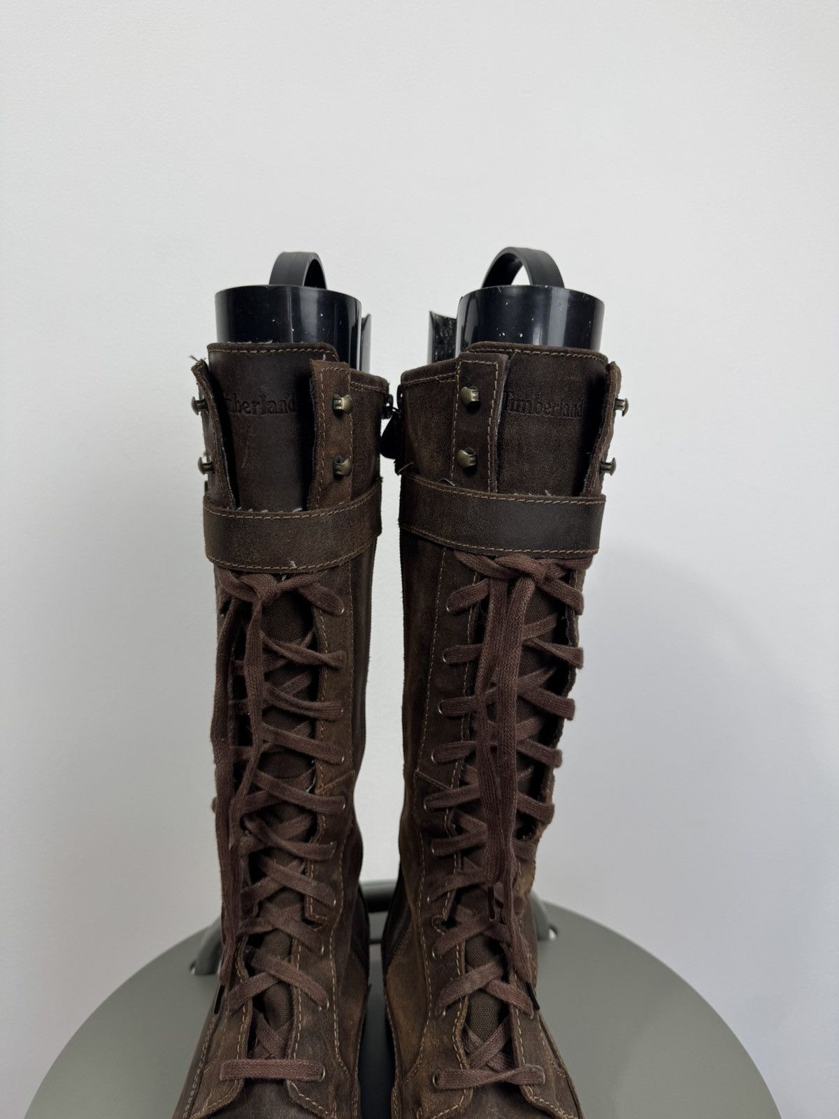 Timberland Timberland Tall Leather Biker Combat Boots Lace Up US10 Size US 10 / IT 40 - 5 Thumbnail