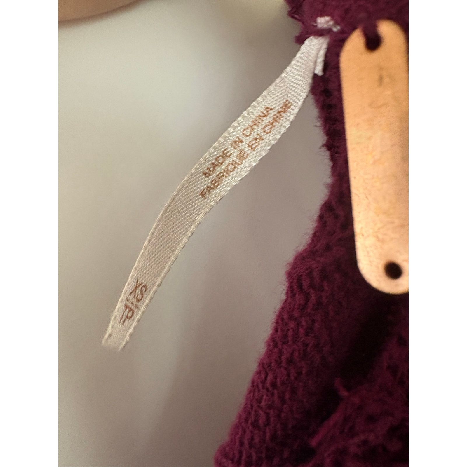 Free People Free People | Maroon Split Side Cardigan Linen Sweater | XS Size XS / US 0-2 / IT 36-38 - 3 Thumbnail