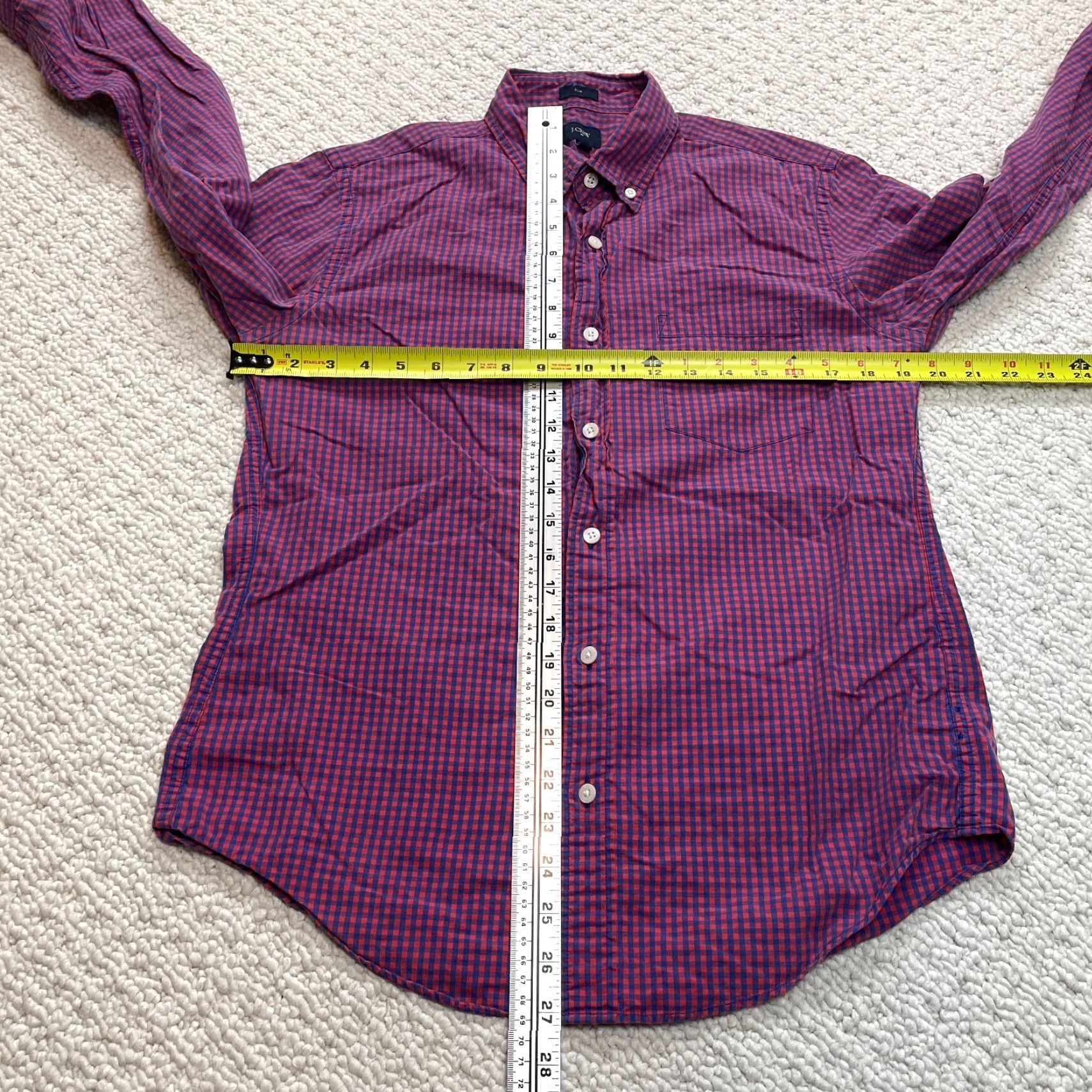 J.Crew J.Crew Button Down Shirt Mens Medium Red Blue Plaid Slim Fit Long Sleeve Cotton Shirt Size US M / EU 48-50 / 2 - 4 Thumbnail