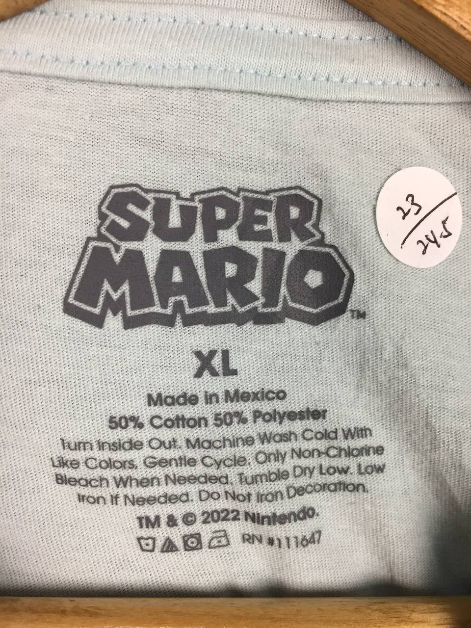Nintendo Super Mario Nintendo Video Game Promo Tee Size US XL / EU 56 / 4 - 7 Thumbnail