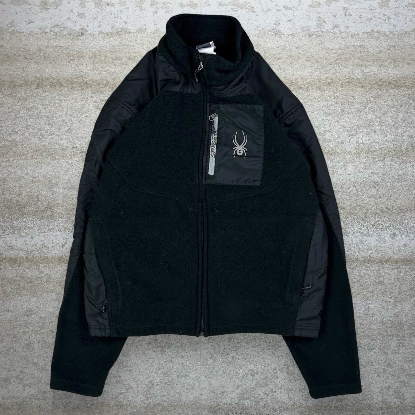 Spyder Vintage 90s Spyder Ski Jacket Mens M Jet Black Grey Fleece Size US M / EU 48-50 / 2 - 1 Thumbnail
