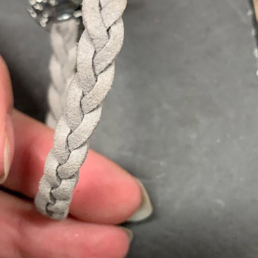 Designer Stylish Gray Braided Bracelet Size ONE SIZE - 2 Thumbnail