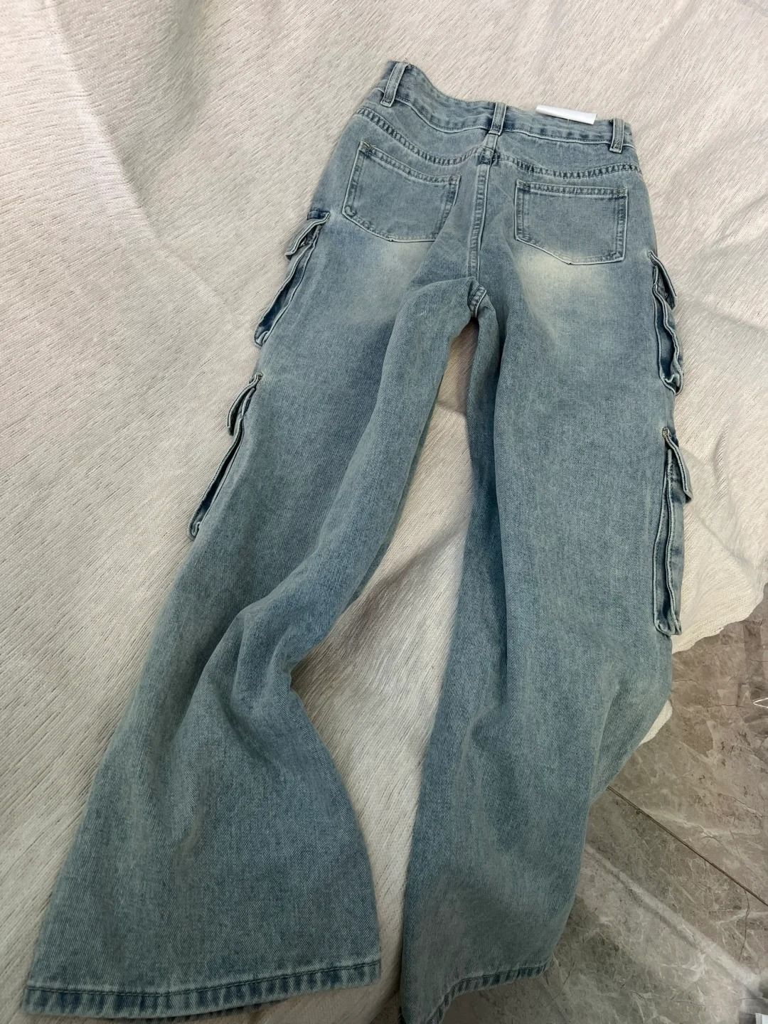 Japanese Brand × Jean Trendy Multi Pocket Washed Denim Pants Size US 27 - 5 Thumbnail