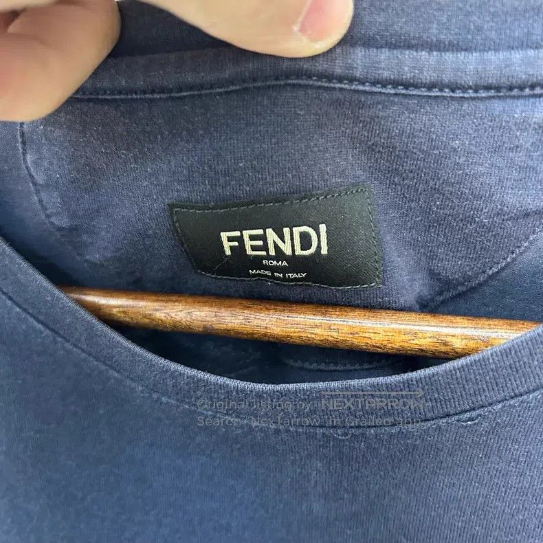 Fendi Fendi Dark Blue Monster Eye Printed Short Sleeve Crew Neck Size US M / EU 48-50 / 2 - 3 Thumbnail