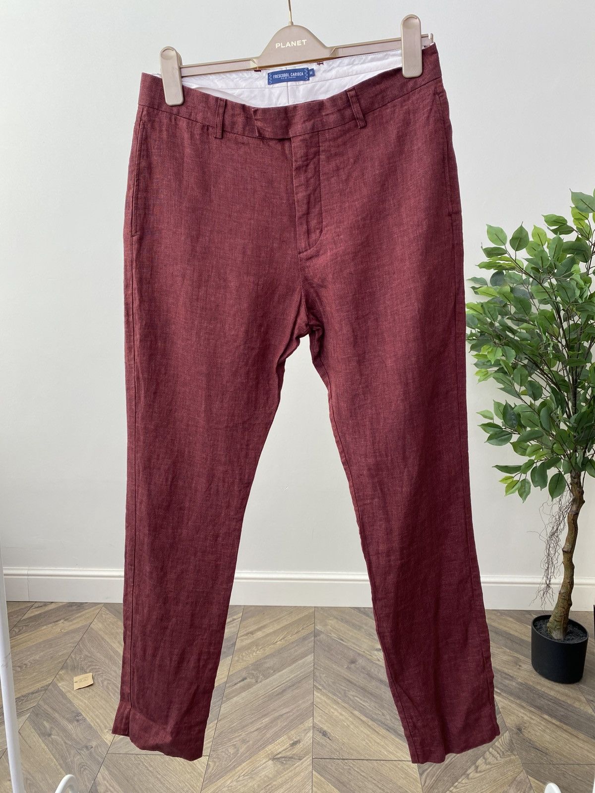 Frescobol Carioca Vintage FRESCOBOL CARIOCA Linen Blend Trousers Size US 32 / EU 48 - 2 Thumbnail
