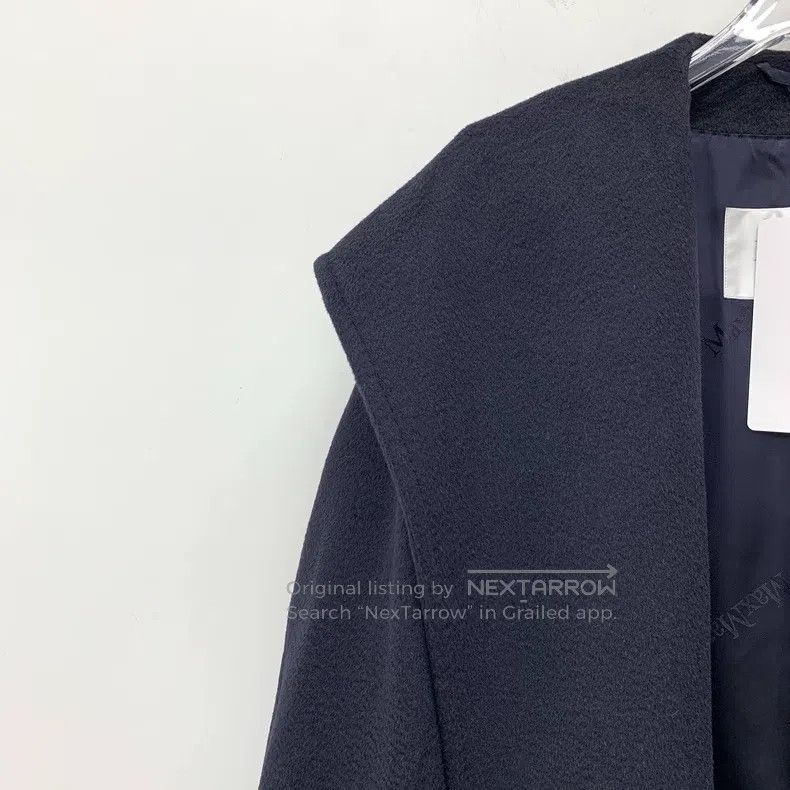 Other Max Mara Navy Camel Hair Hooded Belted Long-Sleeve Coat Size S / US 4 / IT 40 - 3 Thumbnail