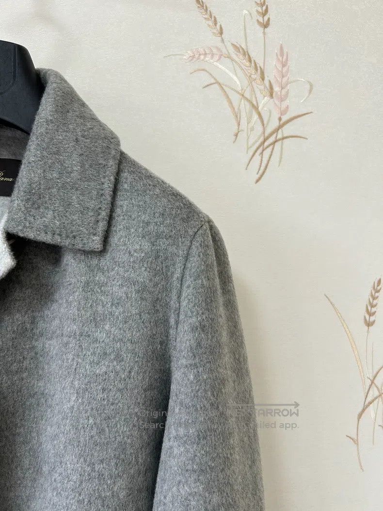 Loro Piana LORO PIANA High-end Gray Double-sided Cashmere Coat Size S / US 4 / IT 40 - 5 Thumbnail