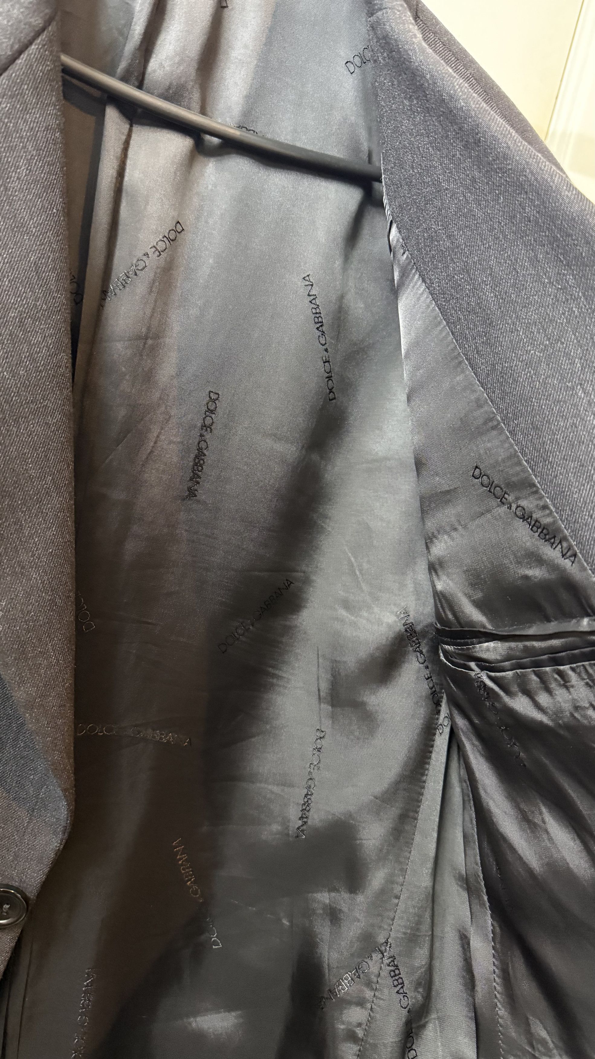 Dolce & Gabbana Dolce & Gabbana men's anthracite wool suit jacket Size 46R - 8 Thumbnail