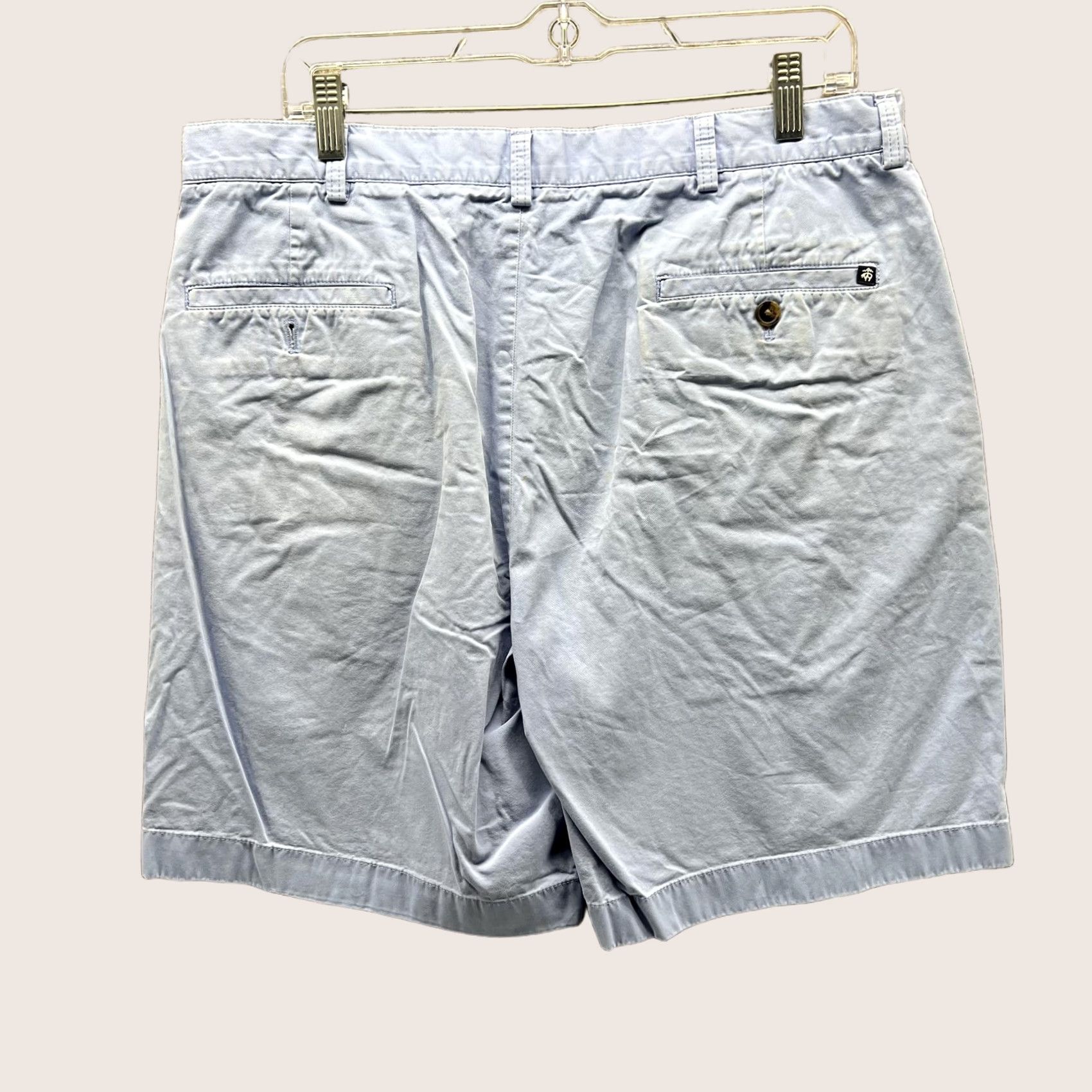 Brooks Brothers Brooks Brothers 346 Shorts Mens 36 Blue Pleated Chino Cotton Casual Summer Size US 36 / EU 52 - 1 Thumbnail
